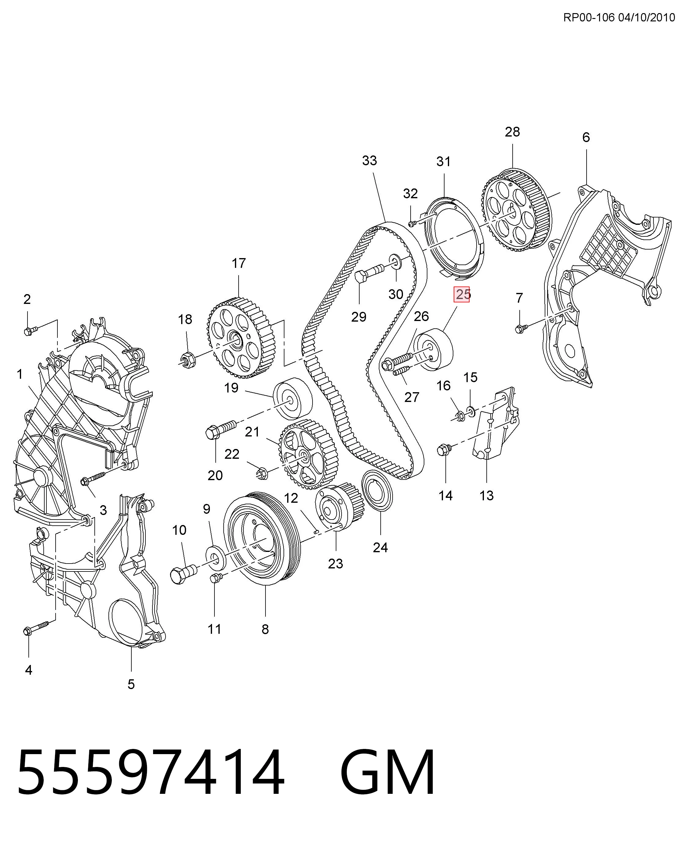 Купить Ролик ГРМ Опель Мерива B 