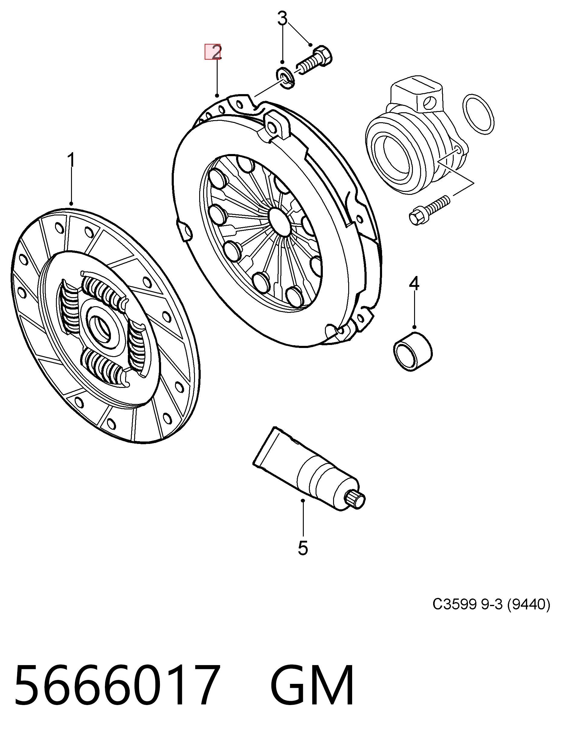 Корзина диска сцепления Fiat/Alfa/Lancia 55556349