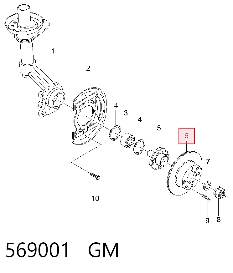 569001 General Motors Диск тормозной передний