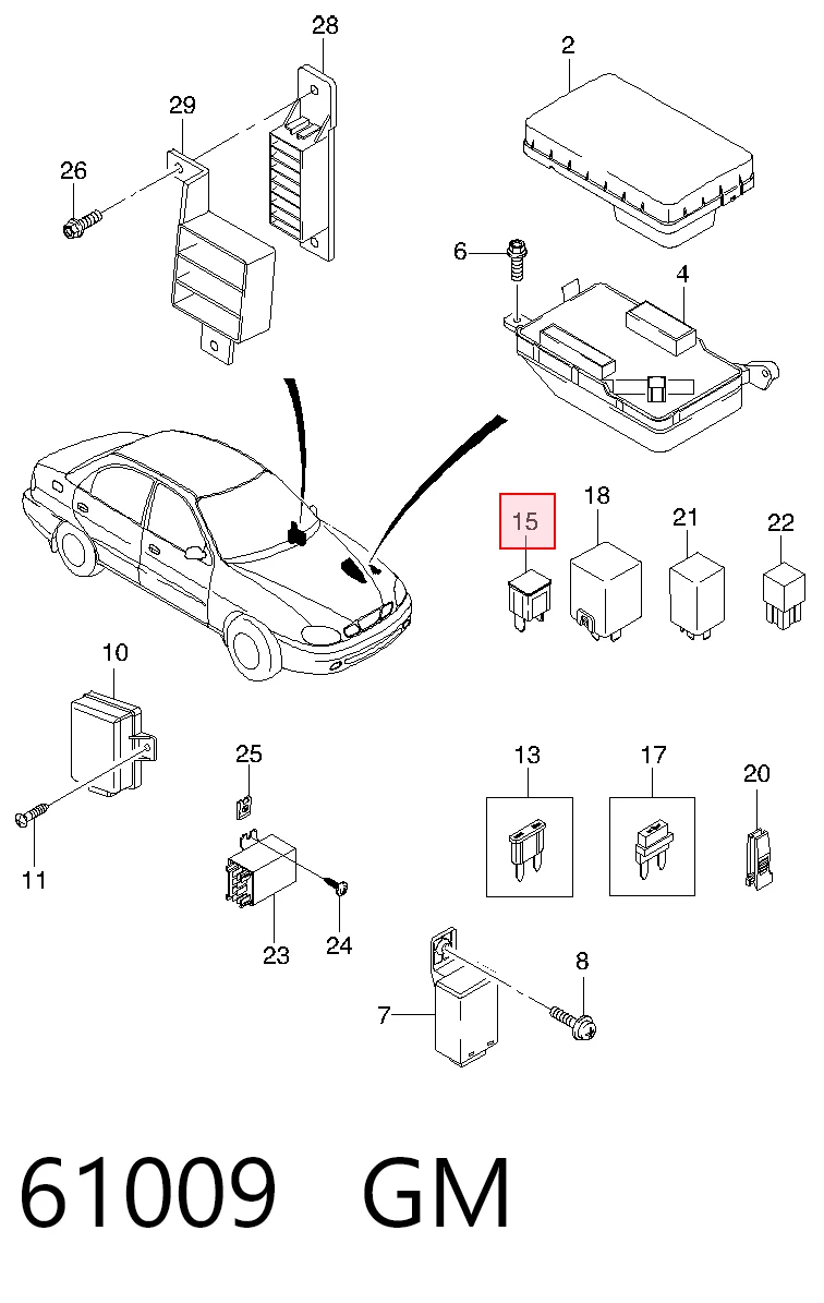 P61009 Parts-Mall Предохранители электрических цепей