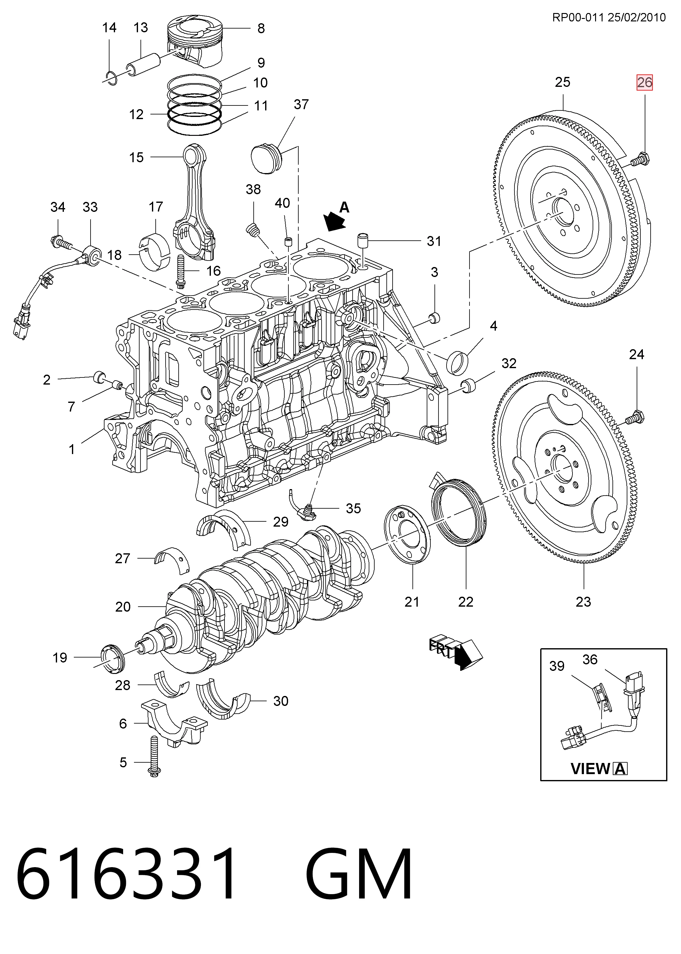 94500811 Peugeot/Citroen Болт крепления маховика