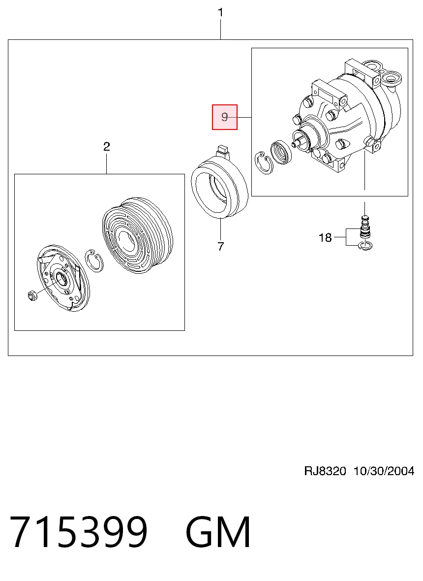 Компрессор кондиционера Daewoo Nubira 1