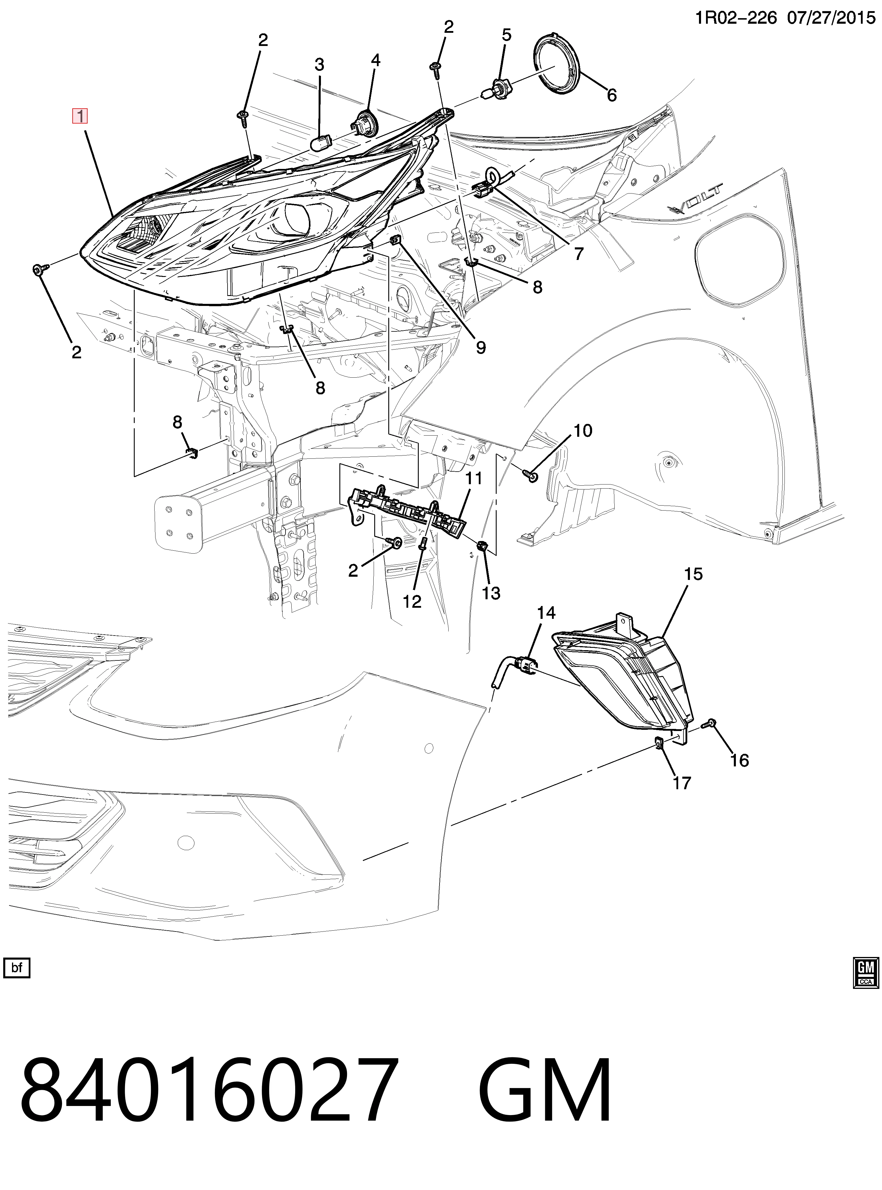 84106557 Opel Фара