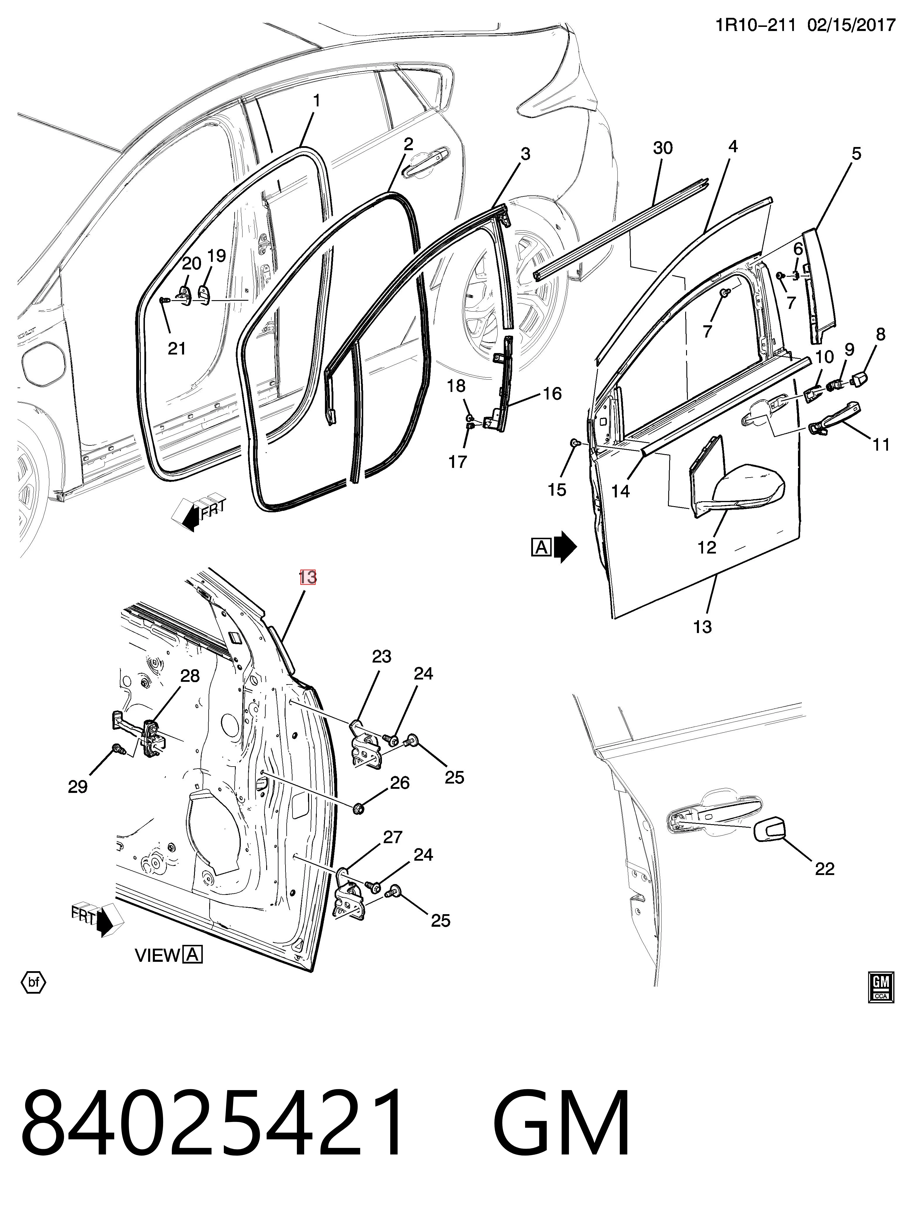 Дверь передняя правая на Chevrolet VOLT II 