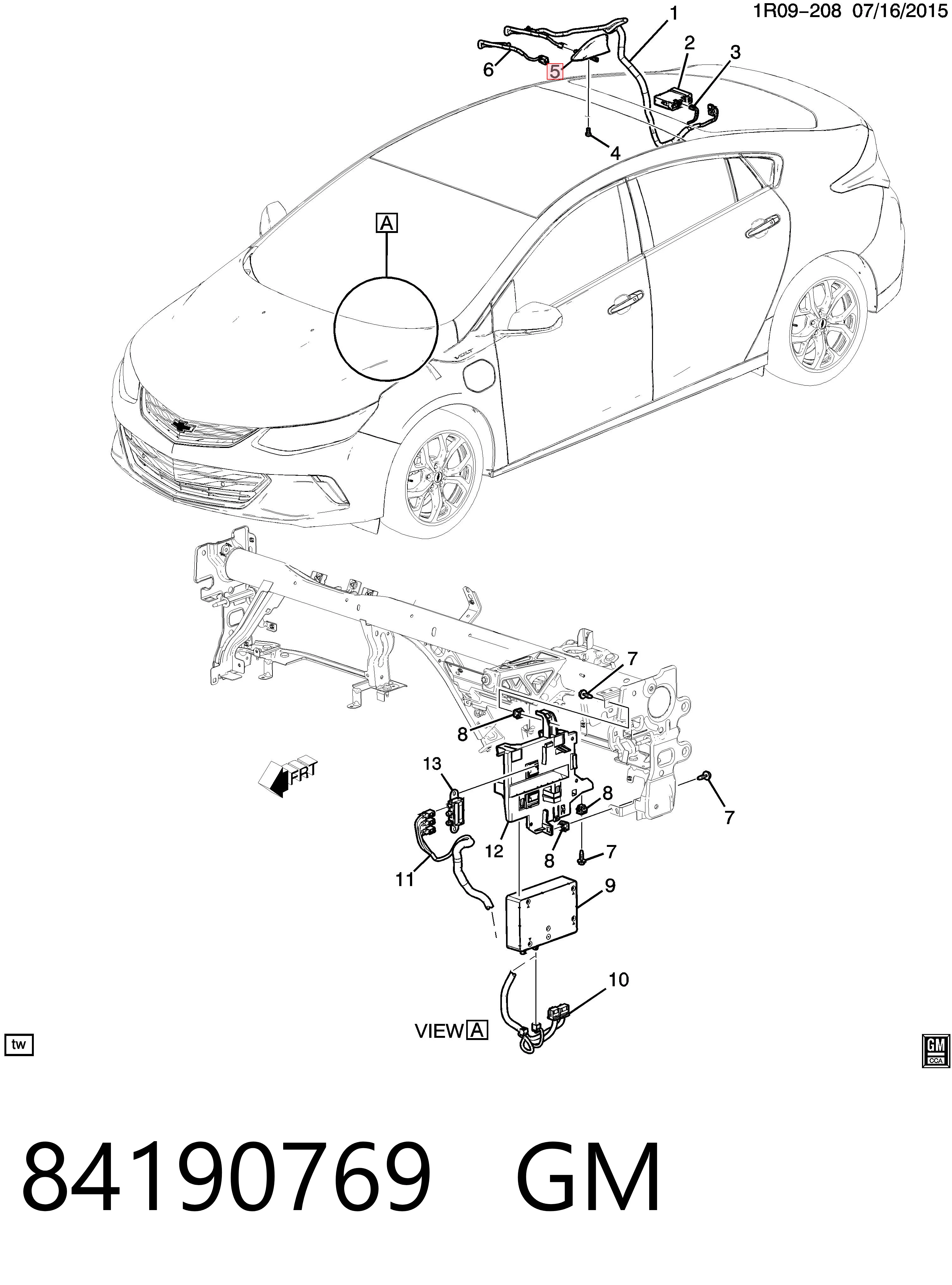 Антенна на крышу на Chevrolet VOLT II 