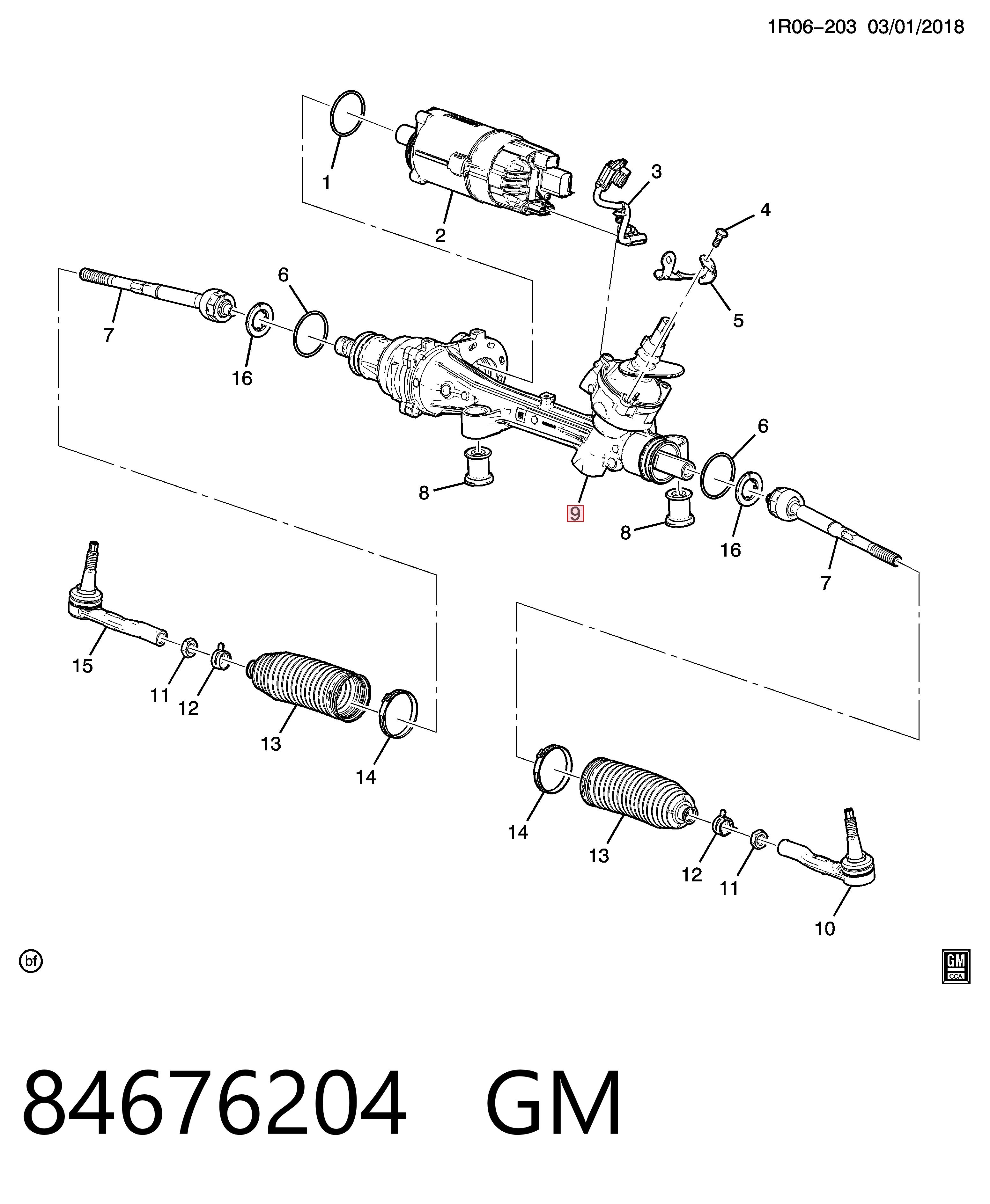 Реечный рулевой механизм Opel 84676203 цена, от 241.25 USD