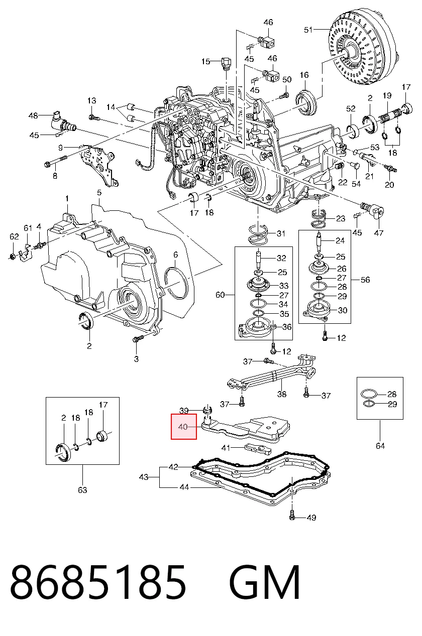 8685185 General Motors Масляный фильтр АКПП