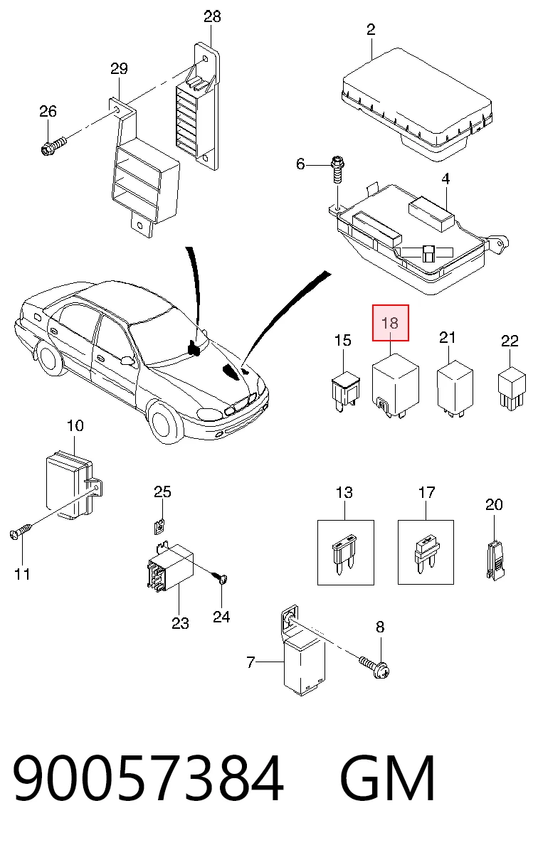  Реле поворотов Toyota Camry 2