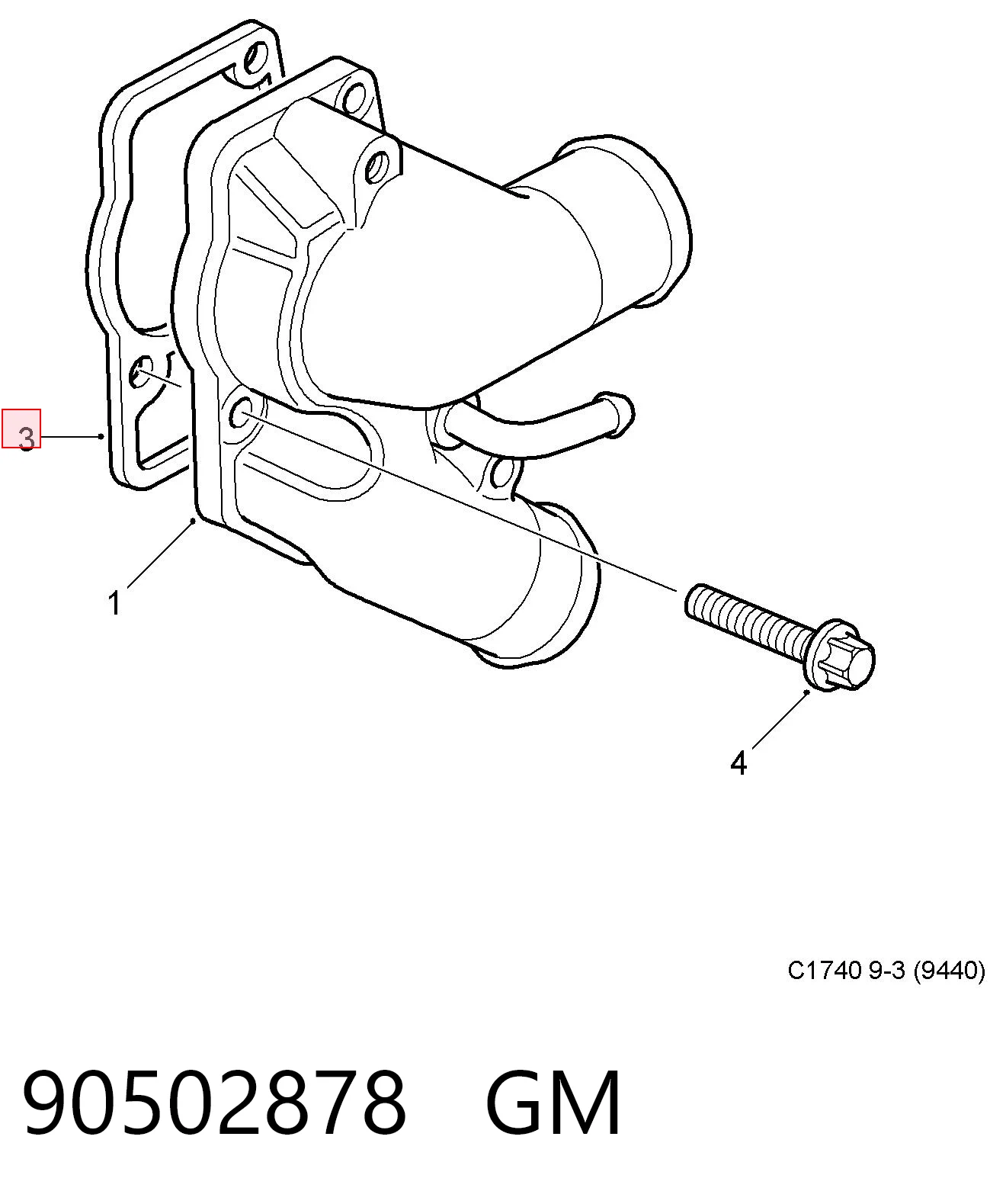 Прокладка термостата Opel Frontera B внедорожник (6B) (1998 - 2003) цена, от 1.66 USD