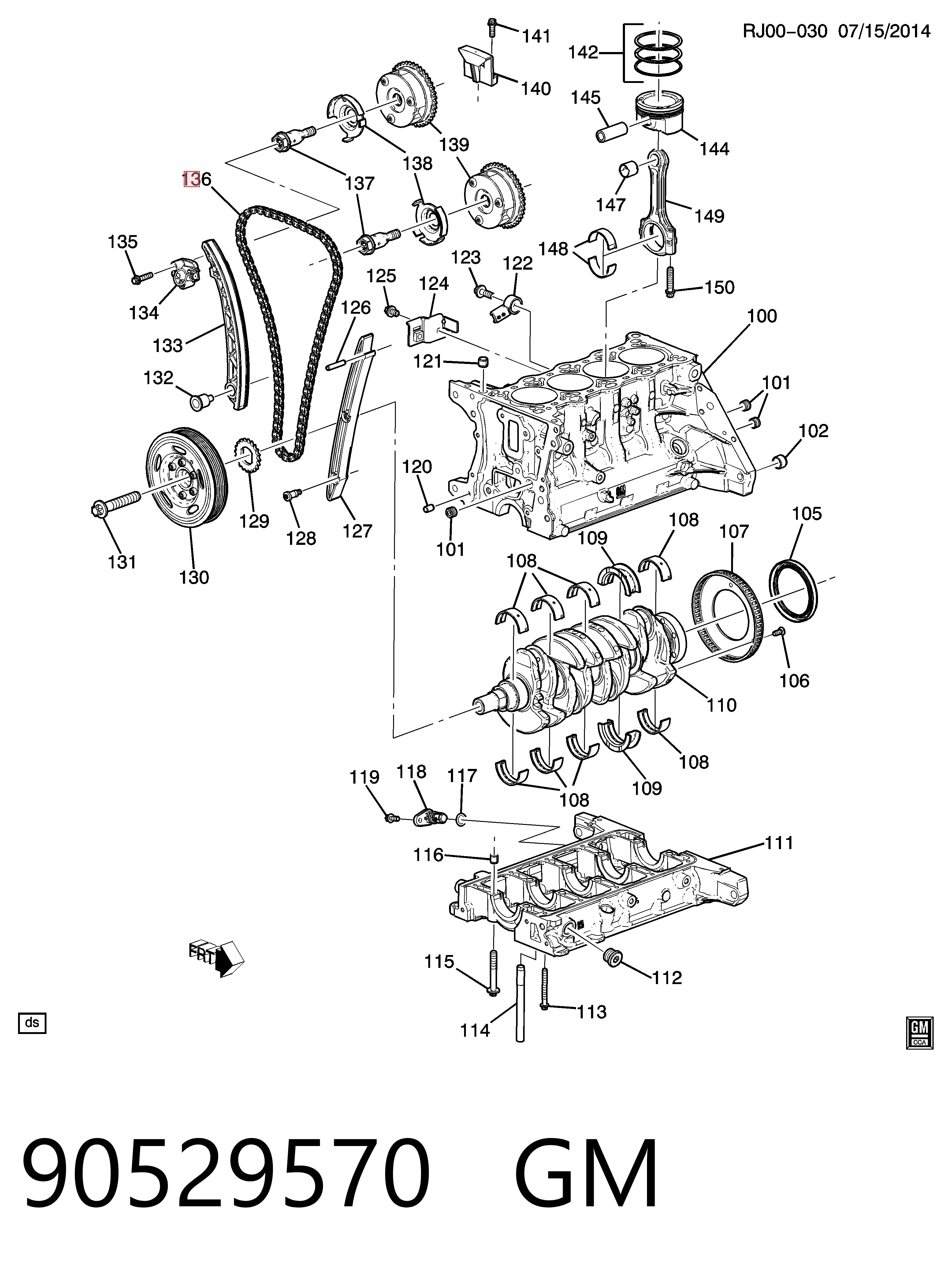 Цепь ГРМ 55562234 Peugeot/Citroen