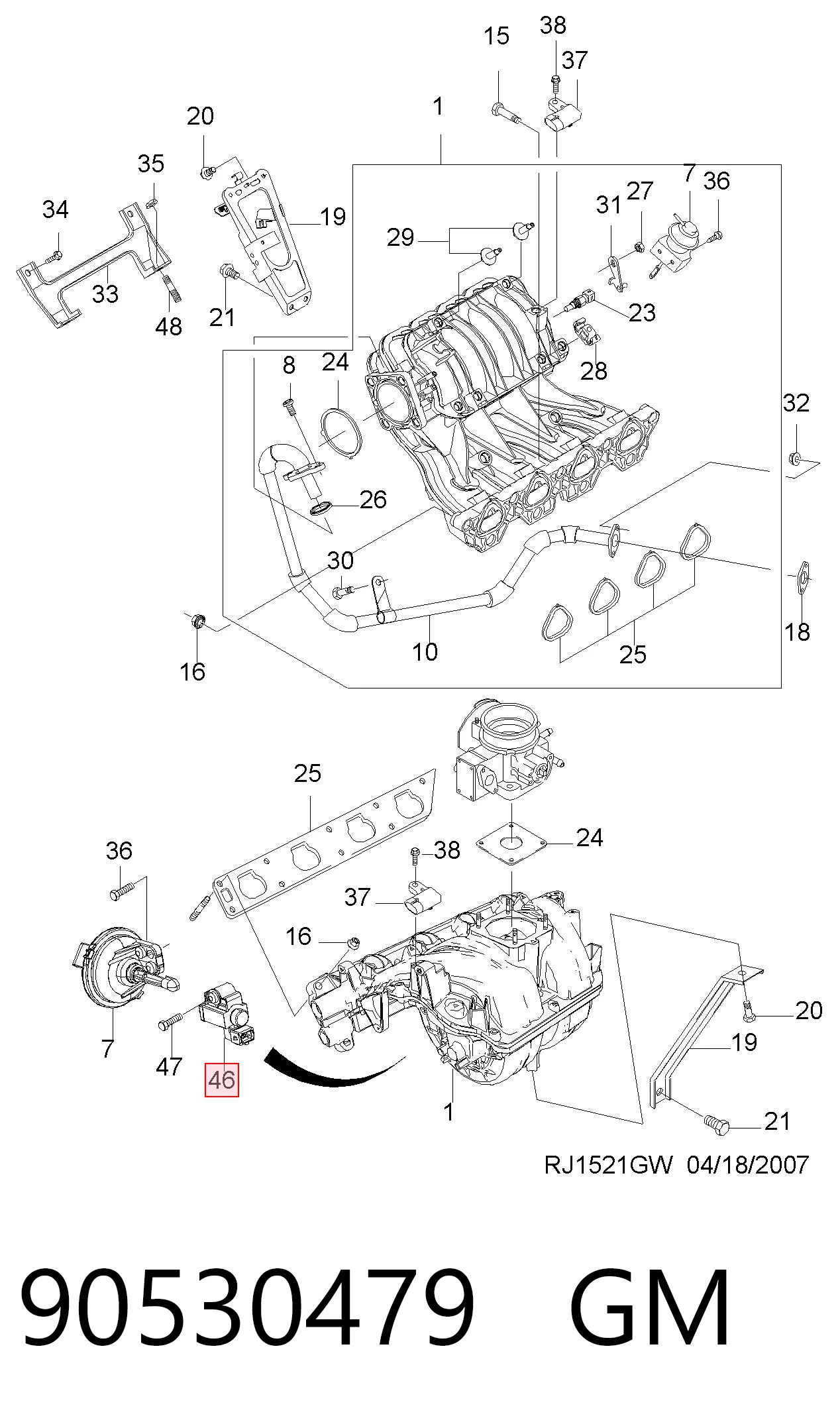 90542387 Peugeot/Citroen Клапан подачи вторичного воздуха