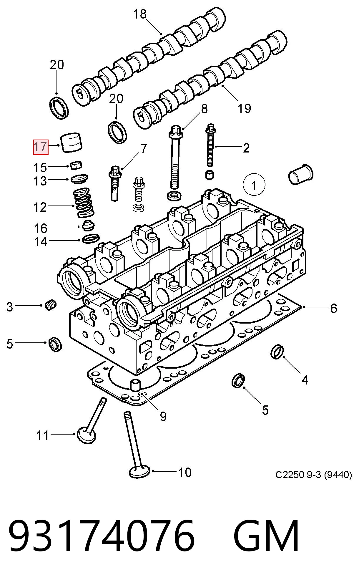 Гидрокомпенсатор 9117905 Opel
