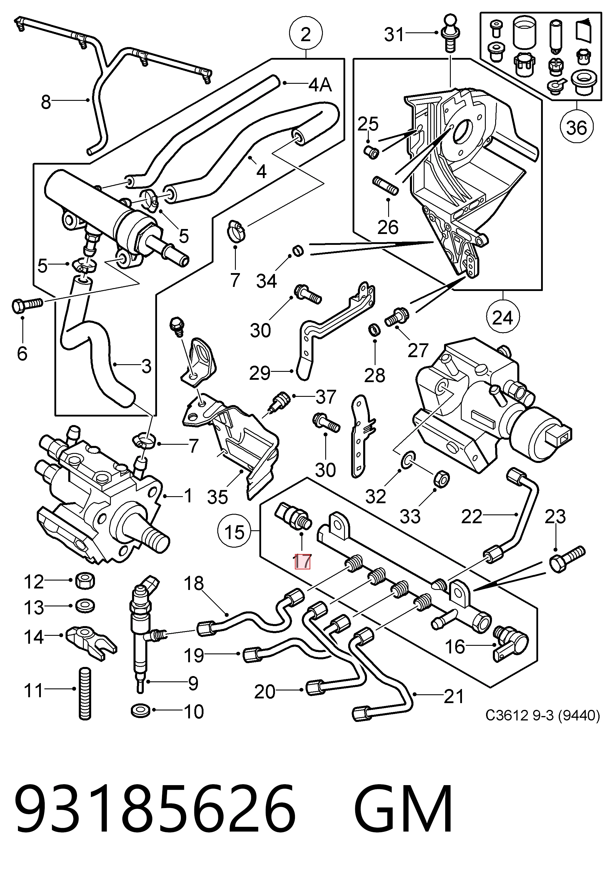 Датчик давления топлива APS134 Magneti Marelli