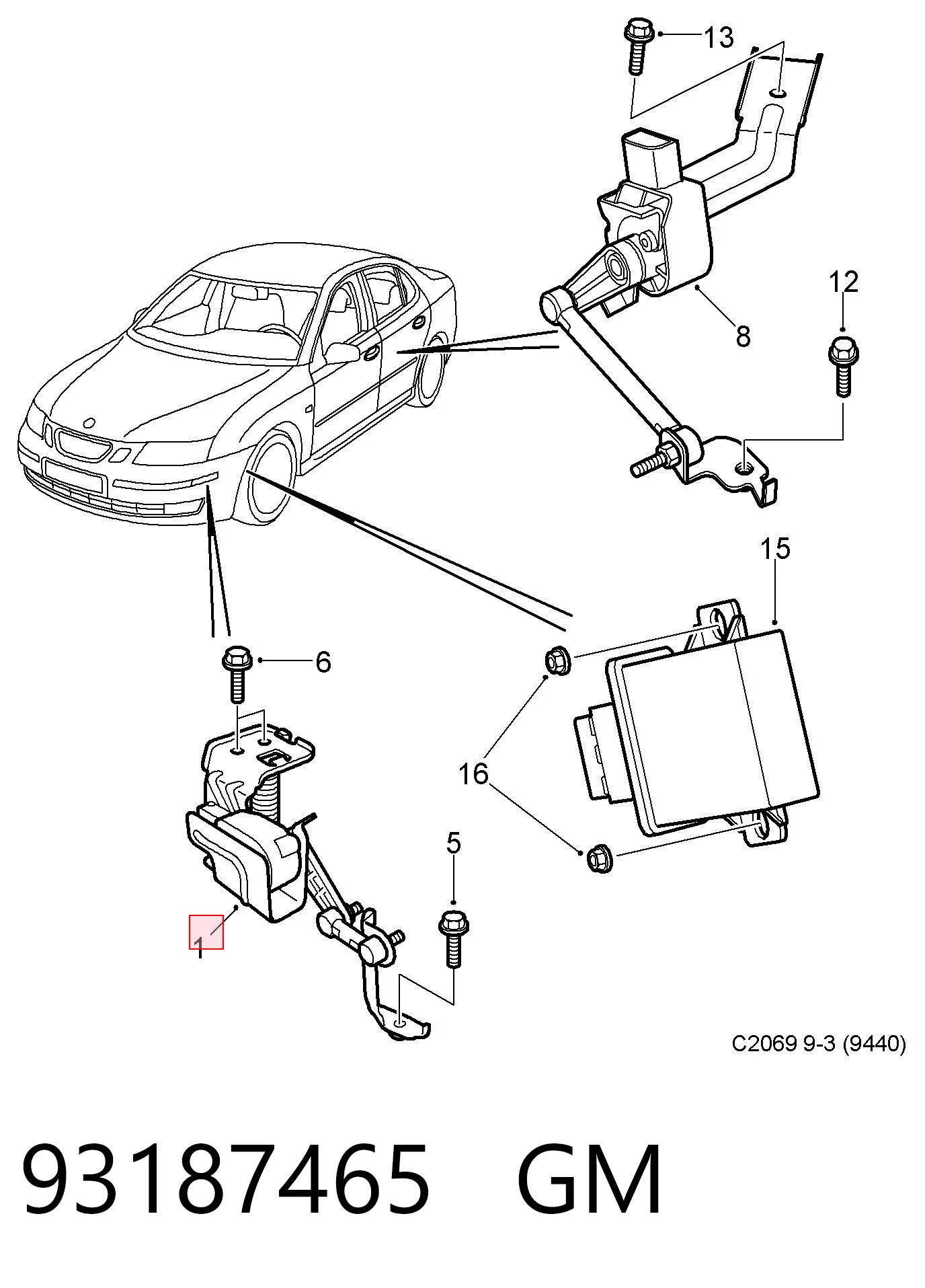 Провод фары 93187465 Peugeot/Citroen