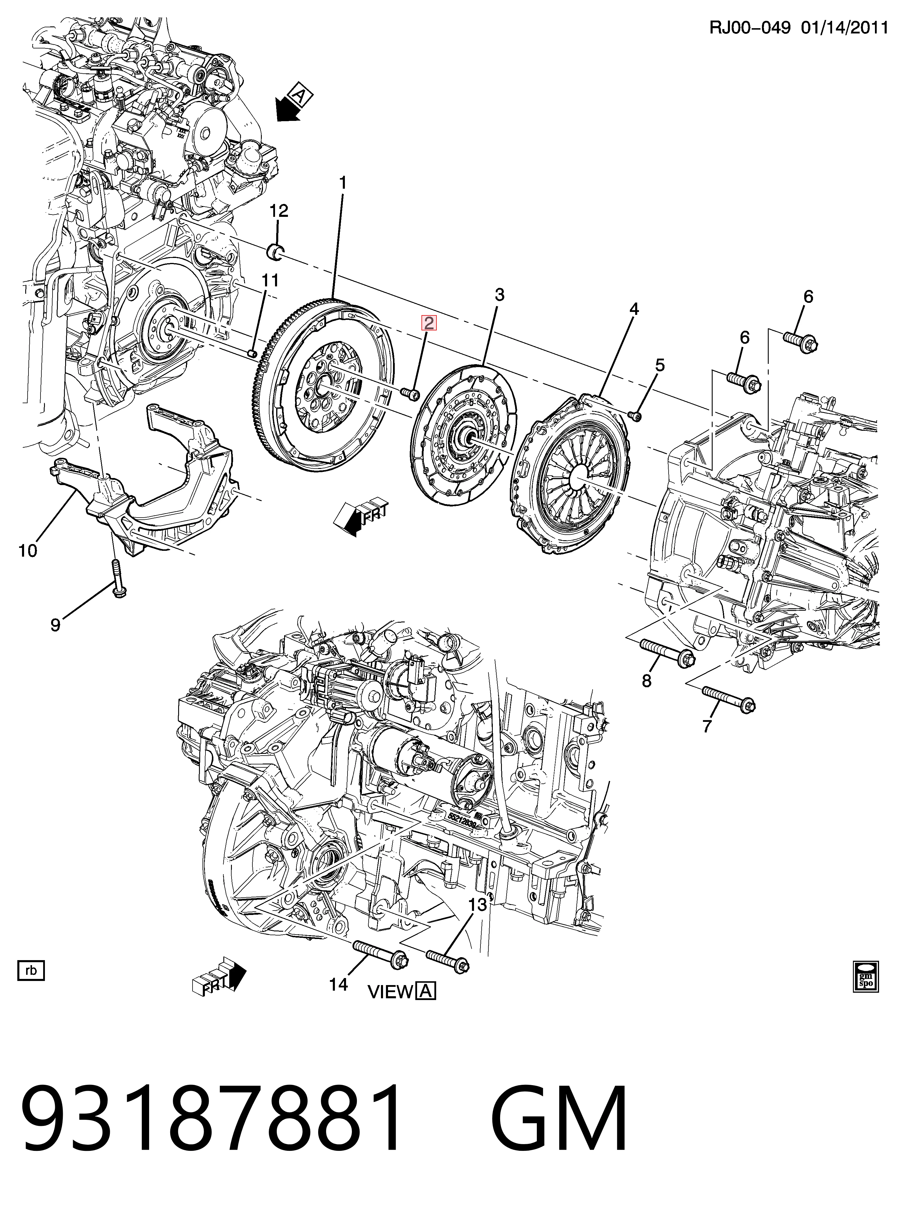 55258458 Peugeot/Citroen Болт крепления маховика