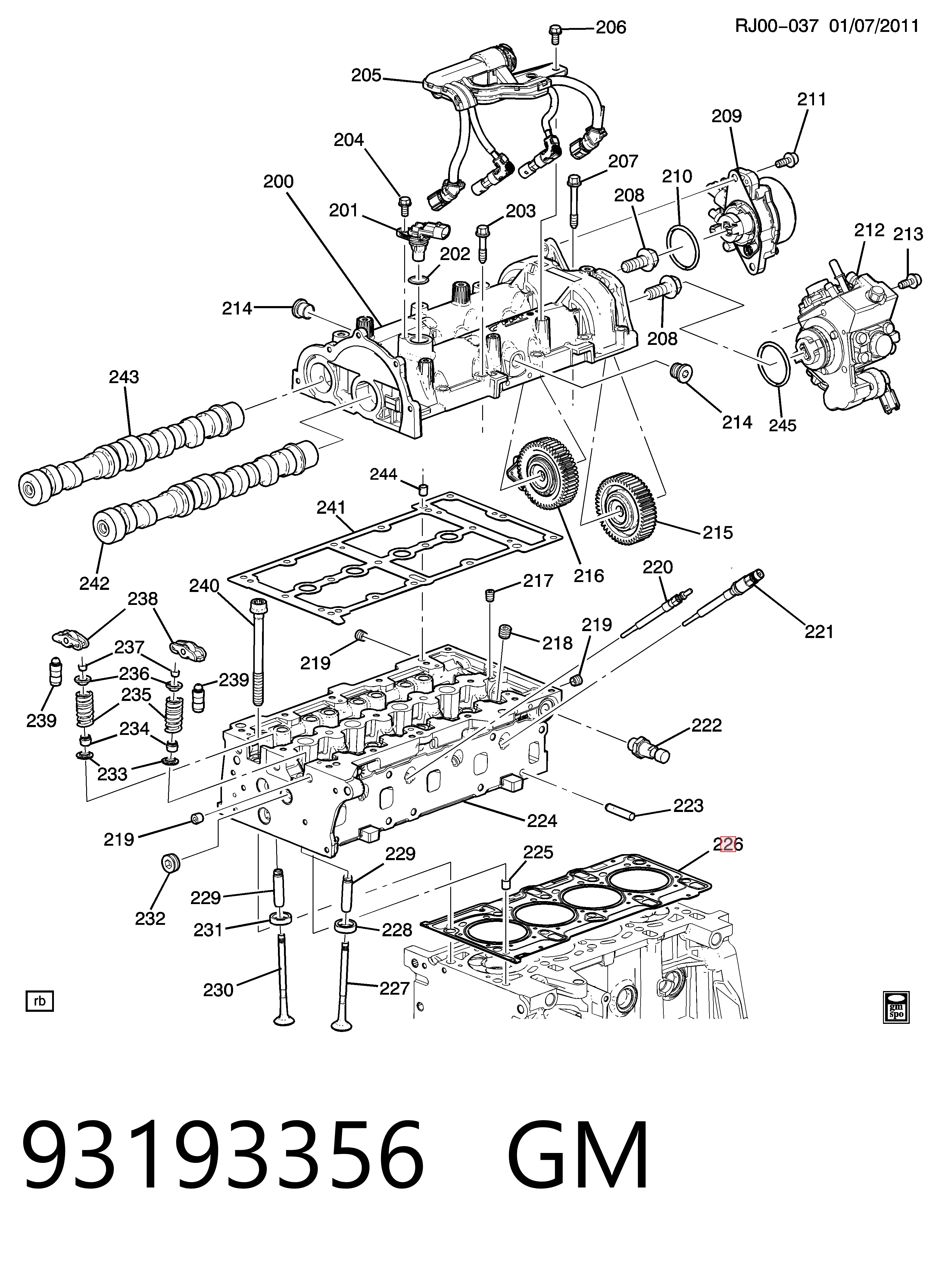 Прокладка ГБЦ 55187901 Chrysler