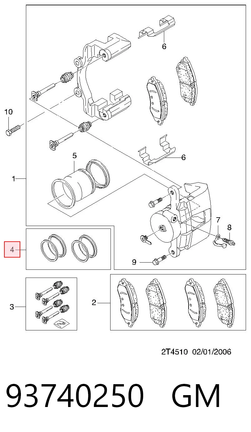 Ремкомплект переднего суппорта RK66390 Goodrem