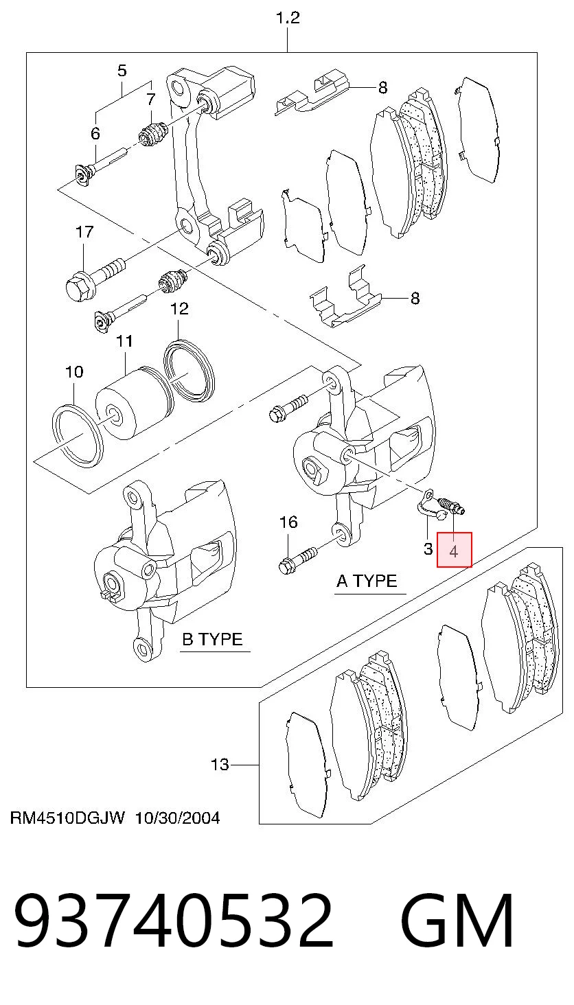 93740532 Peugeot/Citroen Штуцер прокачки суппорта тормозного переднего