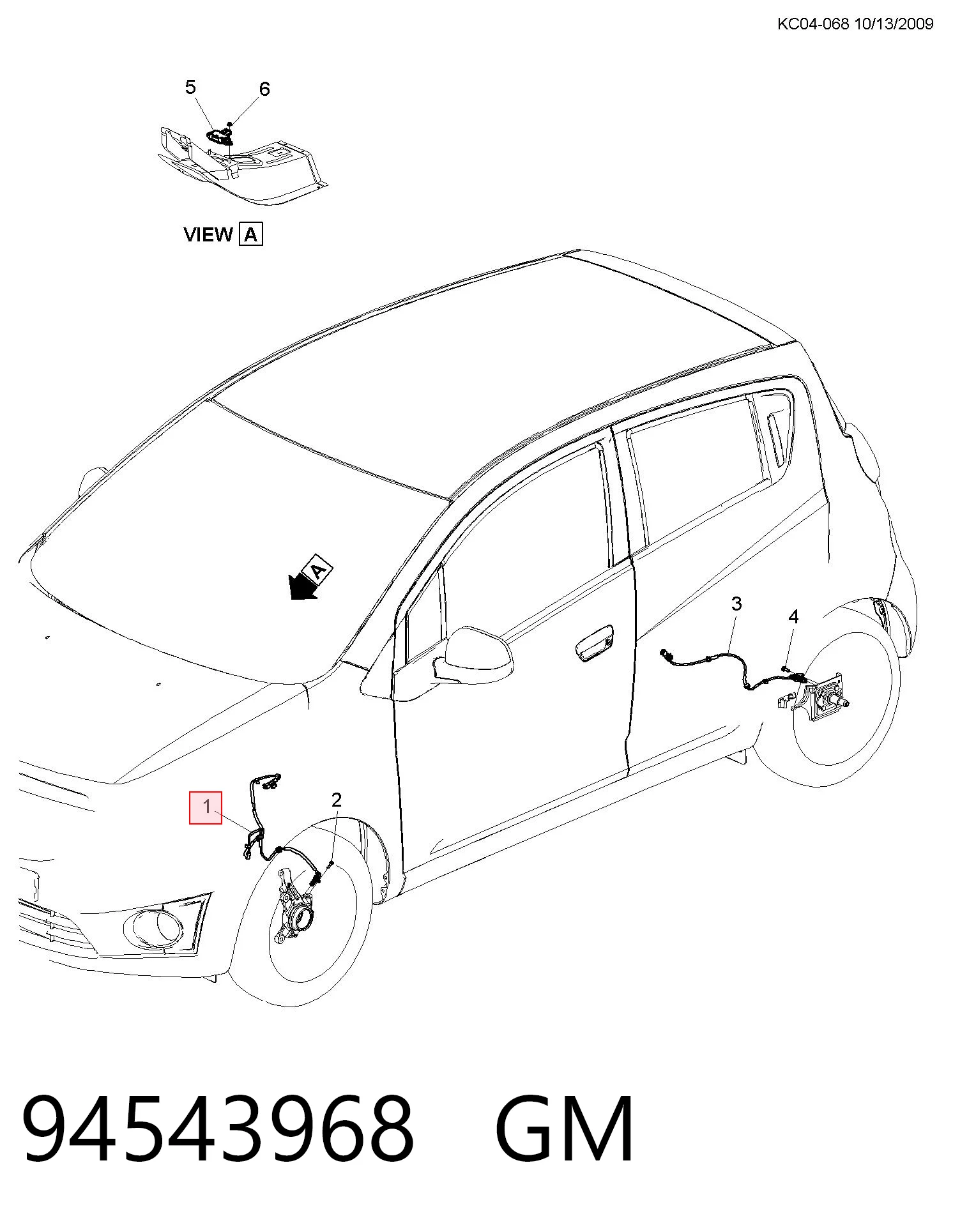 Датчик антиблокировочной системы торможения Opel 95937220 цена, от 15.05 USD