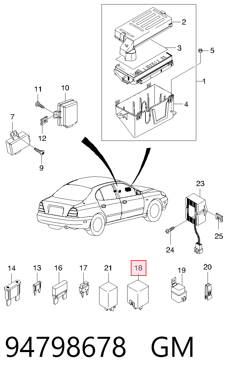 Реле указателей поворотов на Toyota Camry II V2