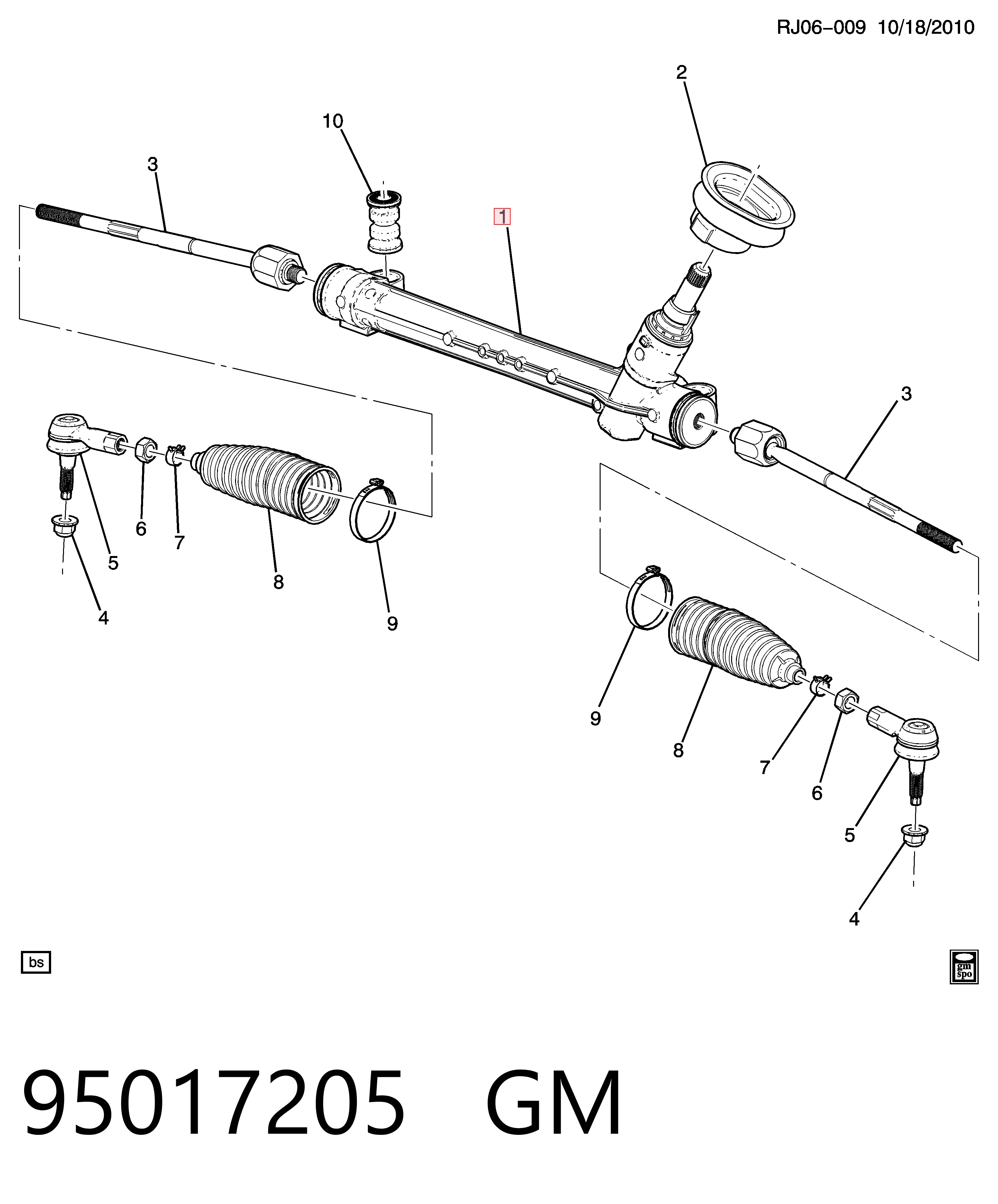 Рулевая рейка 42351606 Opel