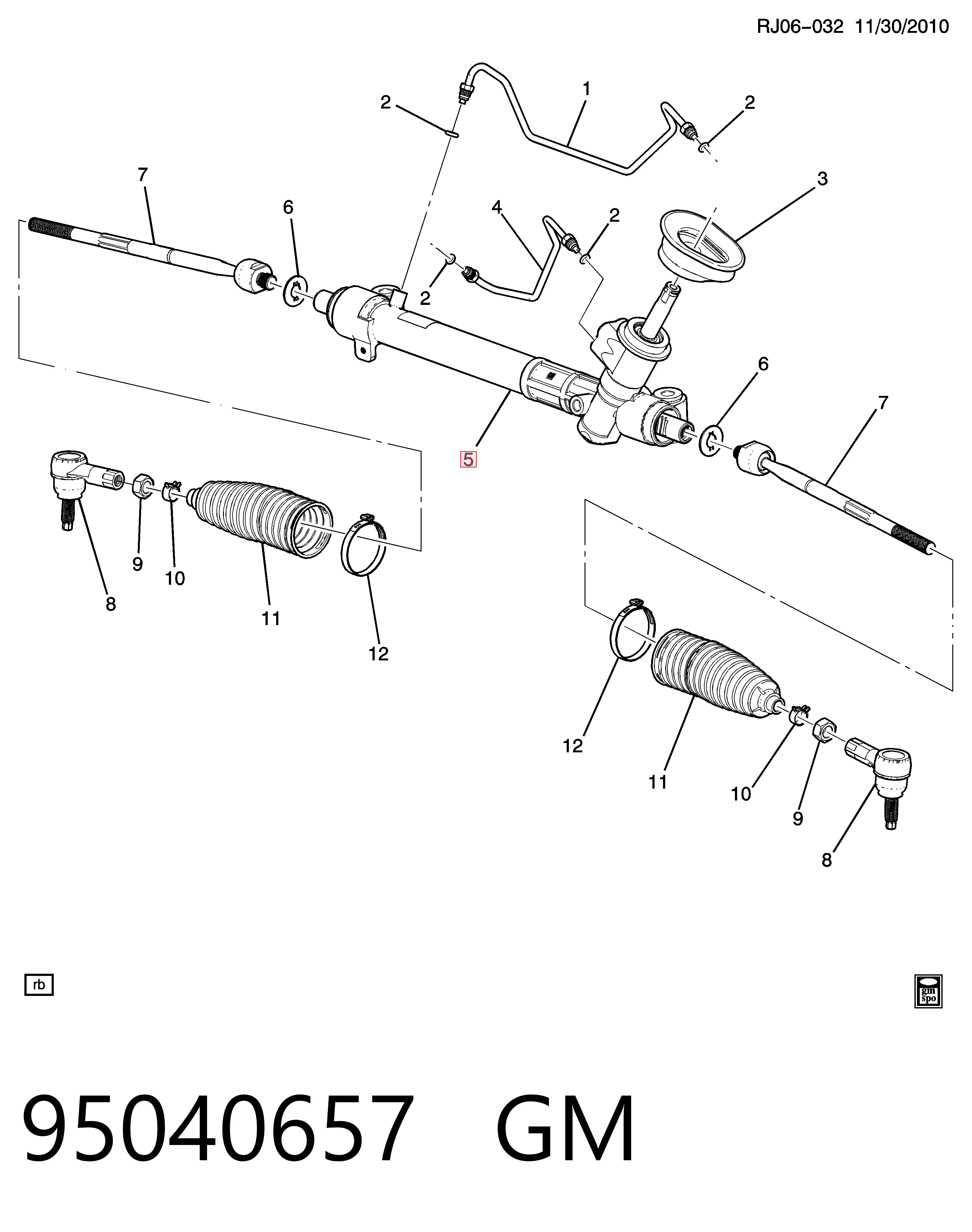 Рулевая рейка 95040652 Opel