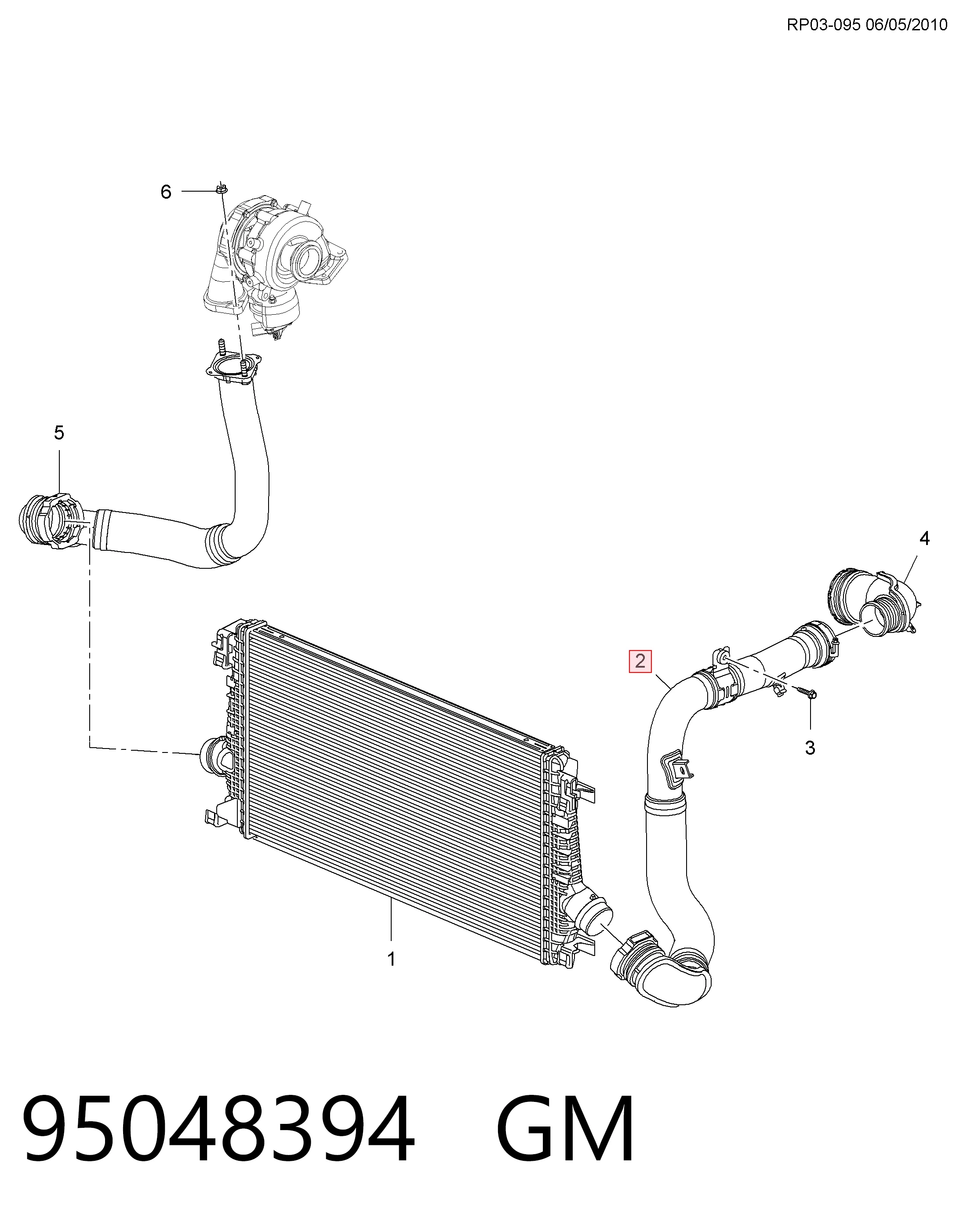Шланг интеркуллера Peugeot/Citroen 95275281