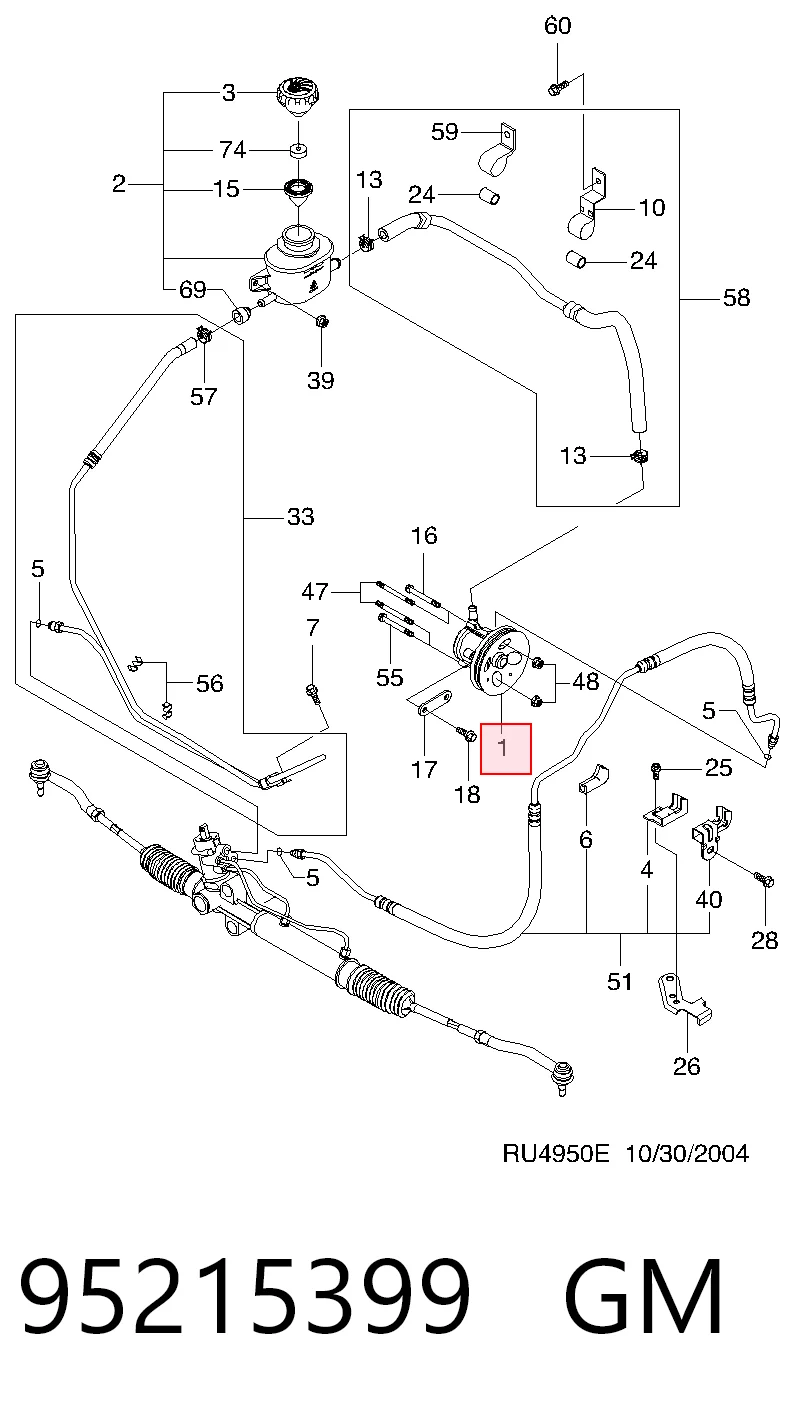 Насос гидроусилителя руля TRW JPR802
