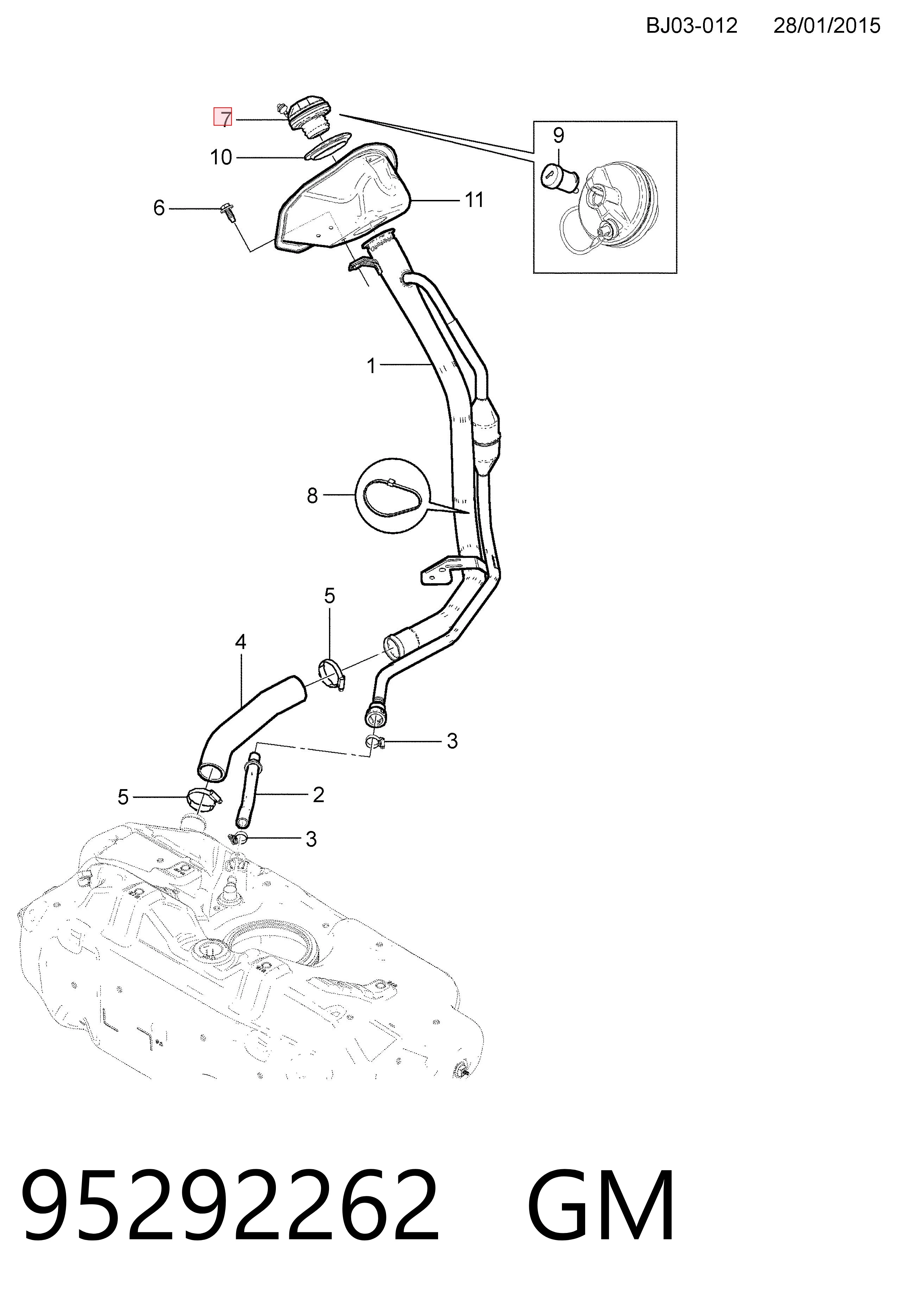 Пробка топливного бака Opel 84738254 цена, от 18.84 USD
