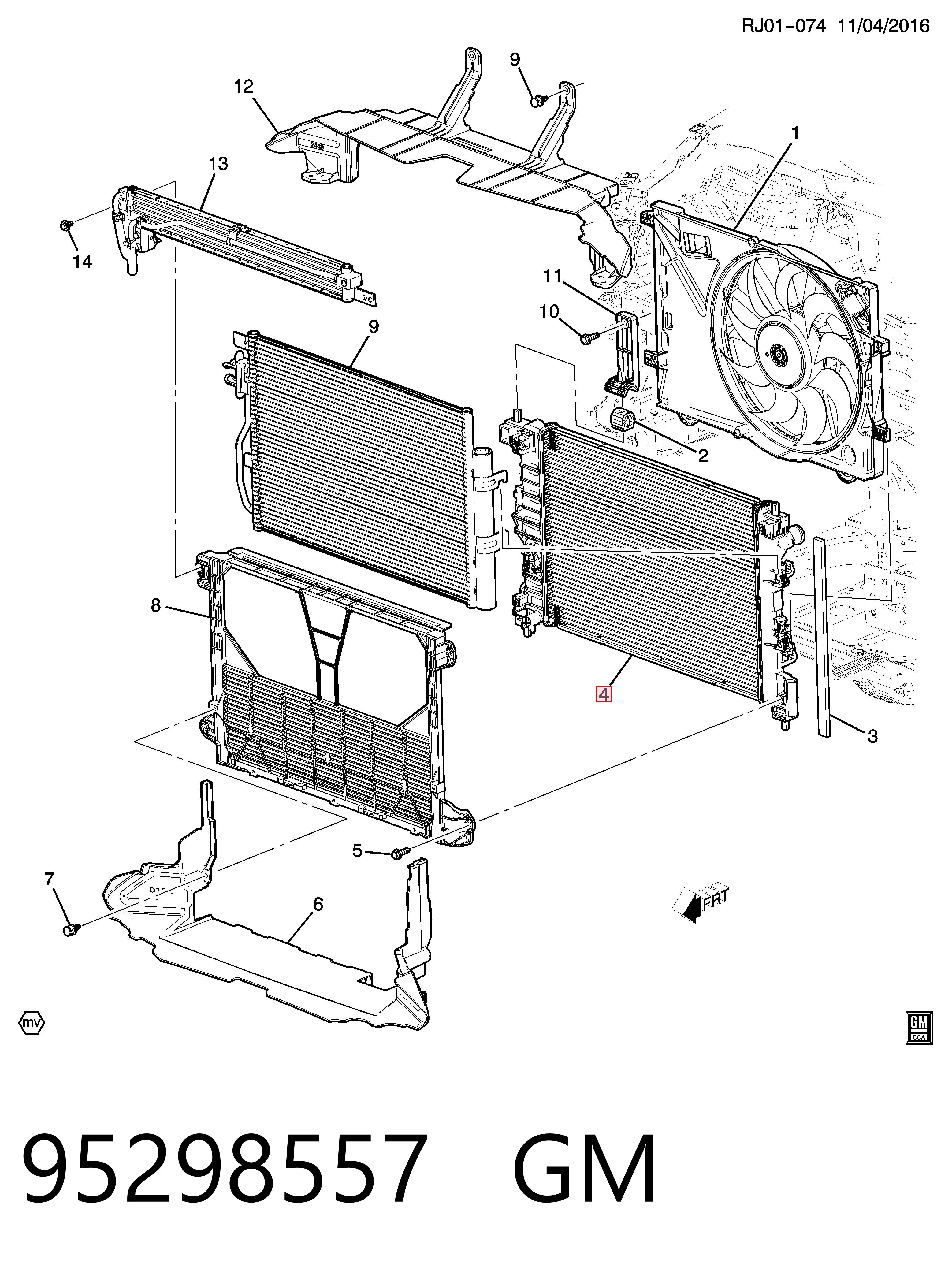 Купить 95316030 Peugeot/Citroen Радиатор водяной