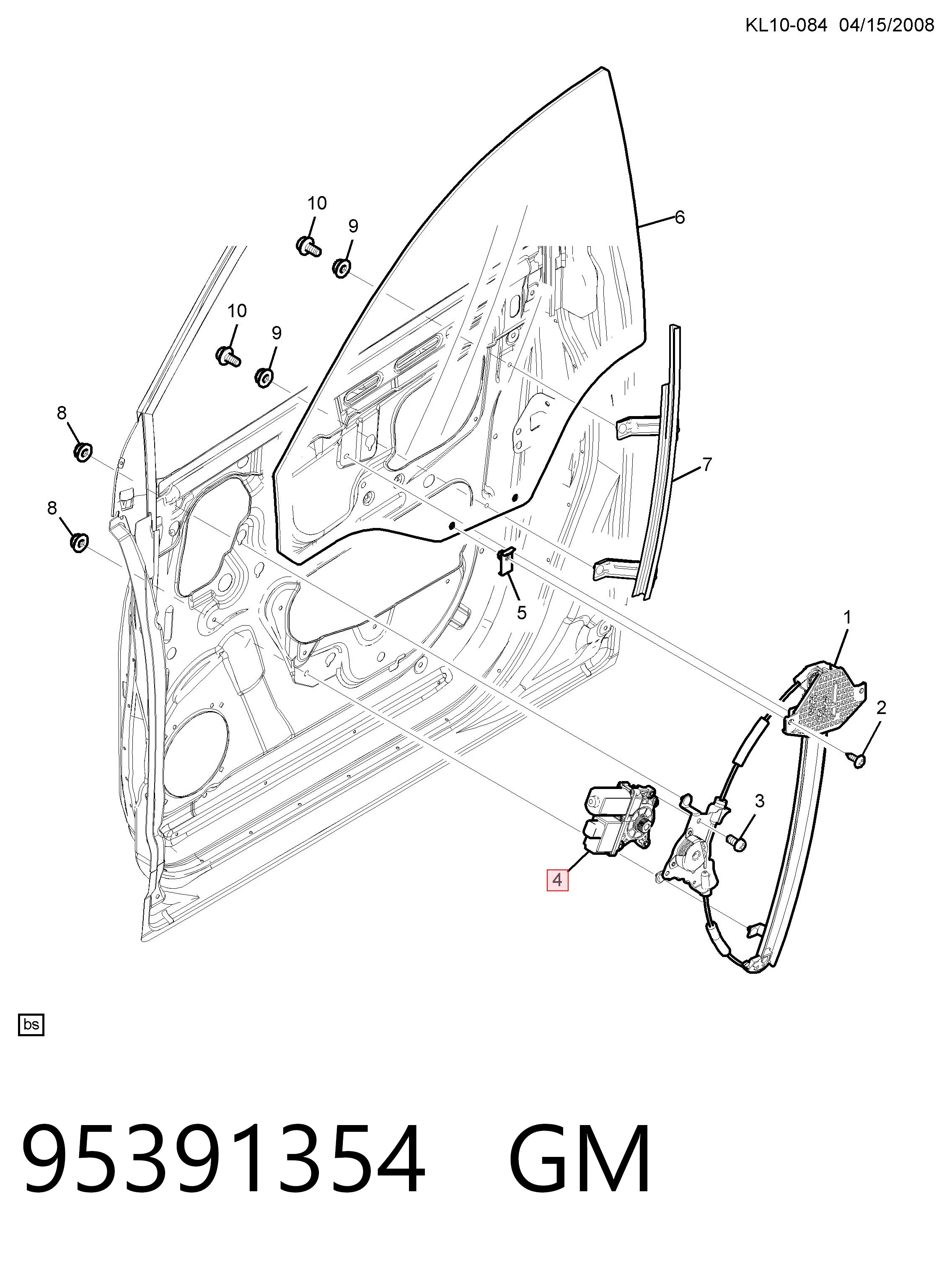 25937973 Opel Мотор стеклоподъемника двери передней, левой