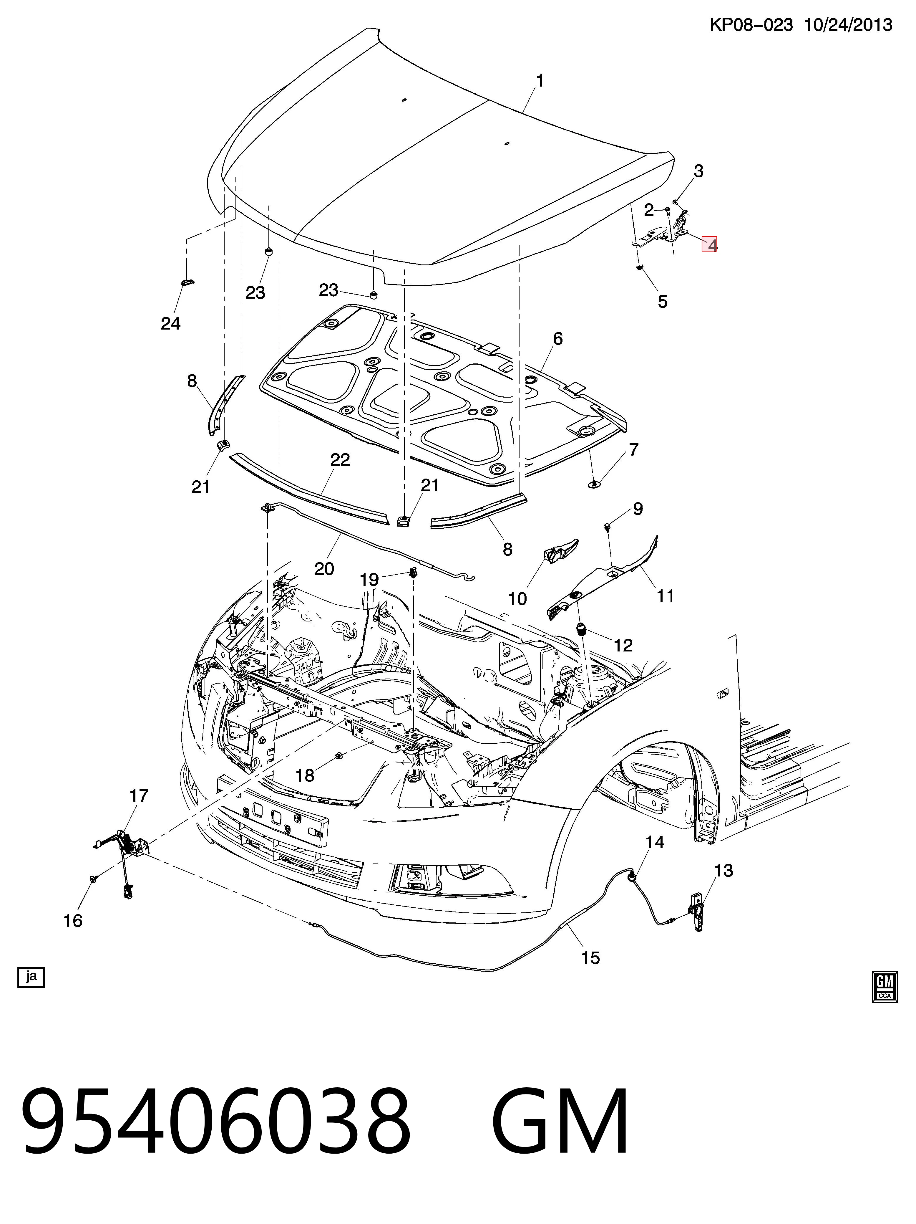 Петля капота, левая Opel 95406038 цена, от 10.48 USD