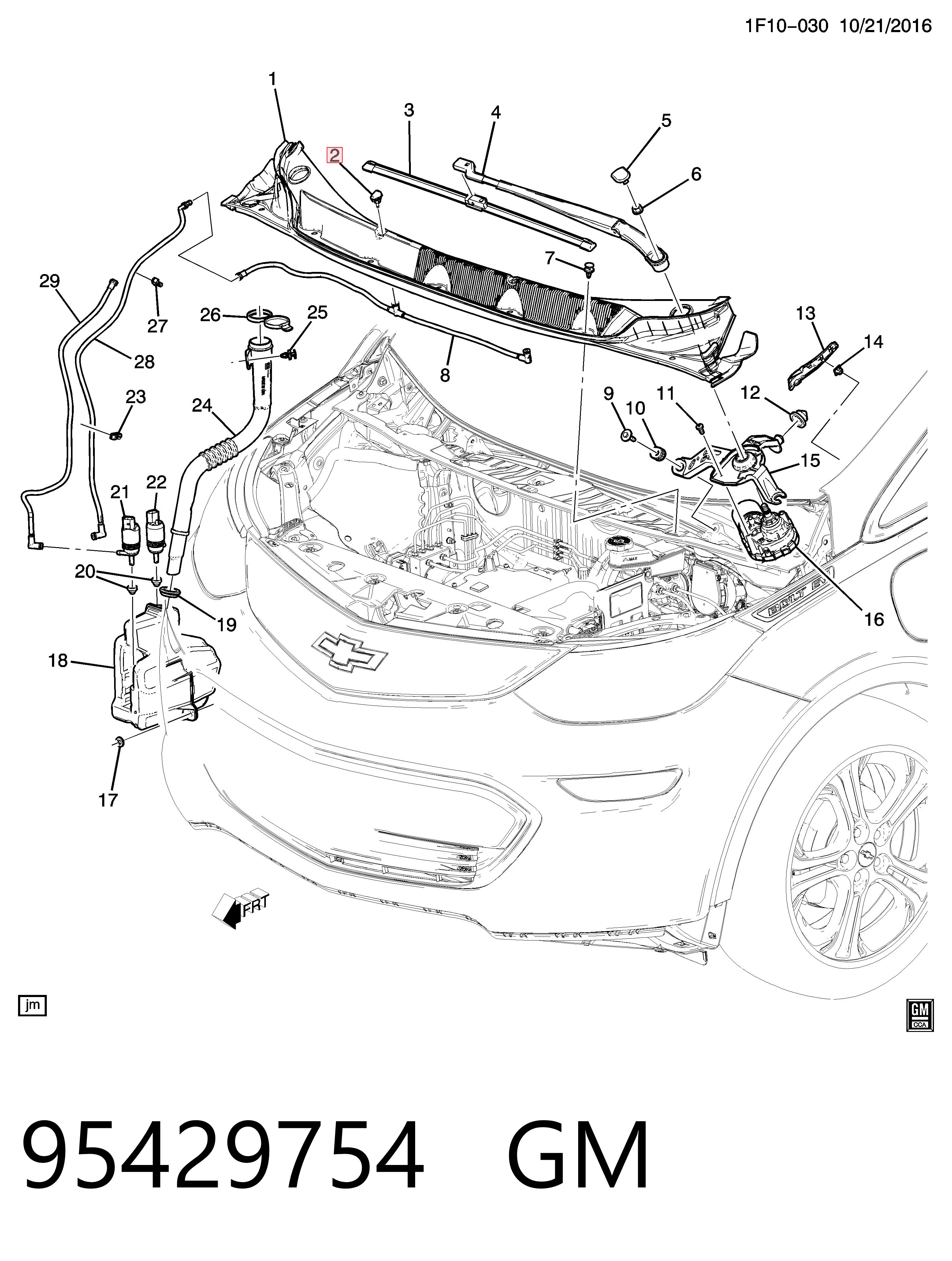 95429754 General Motors Веерная форсунка омывателя