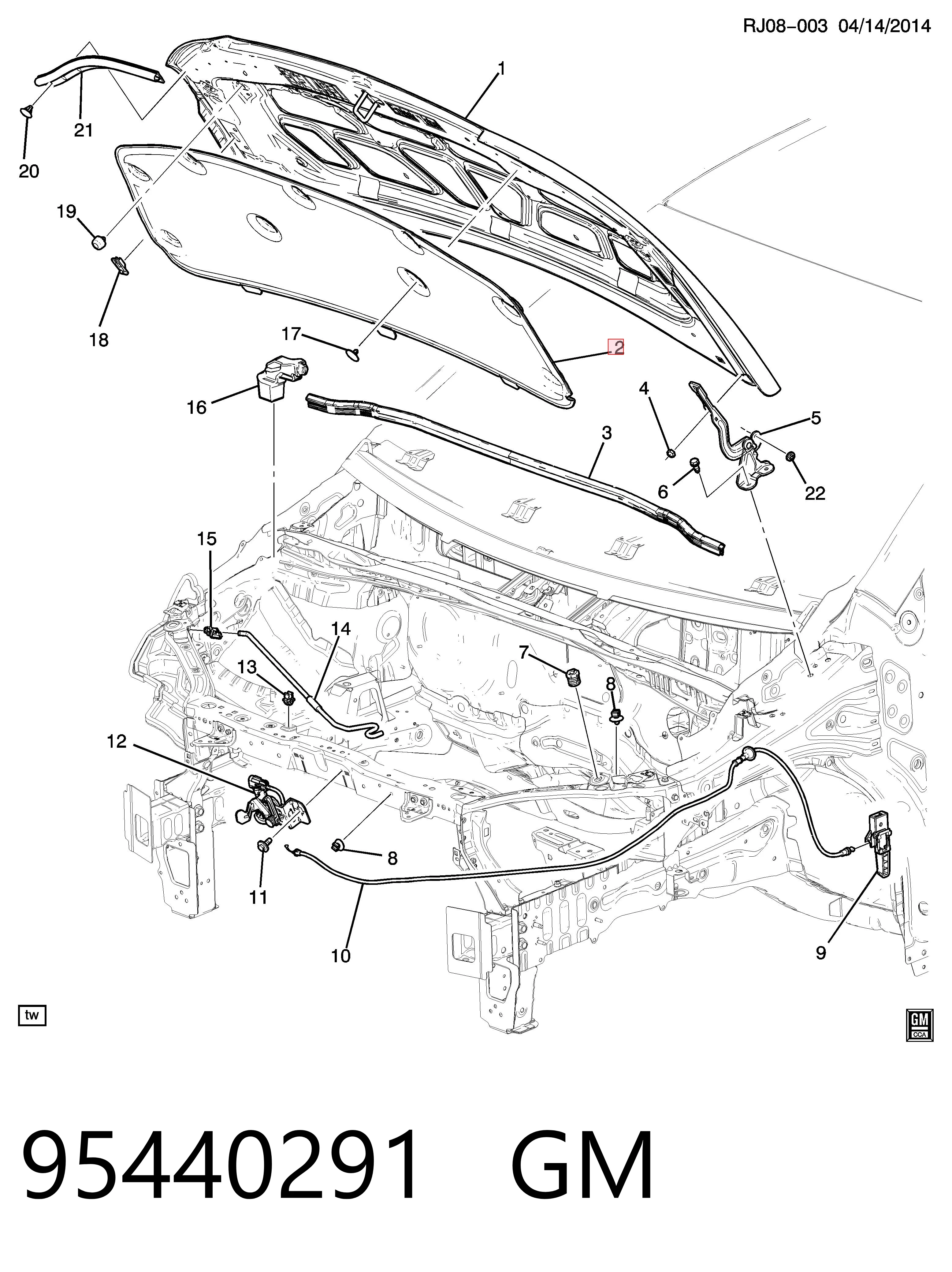 Шумоизоляция капота Chevrolet Aveo 3 T300