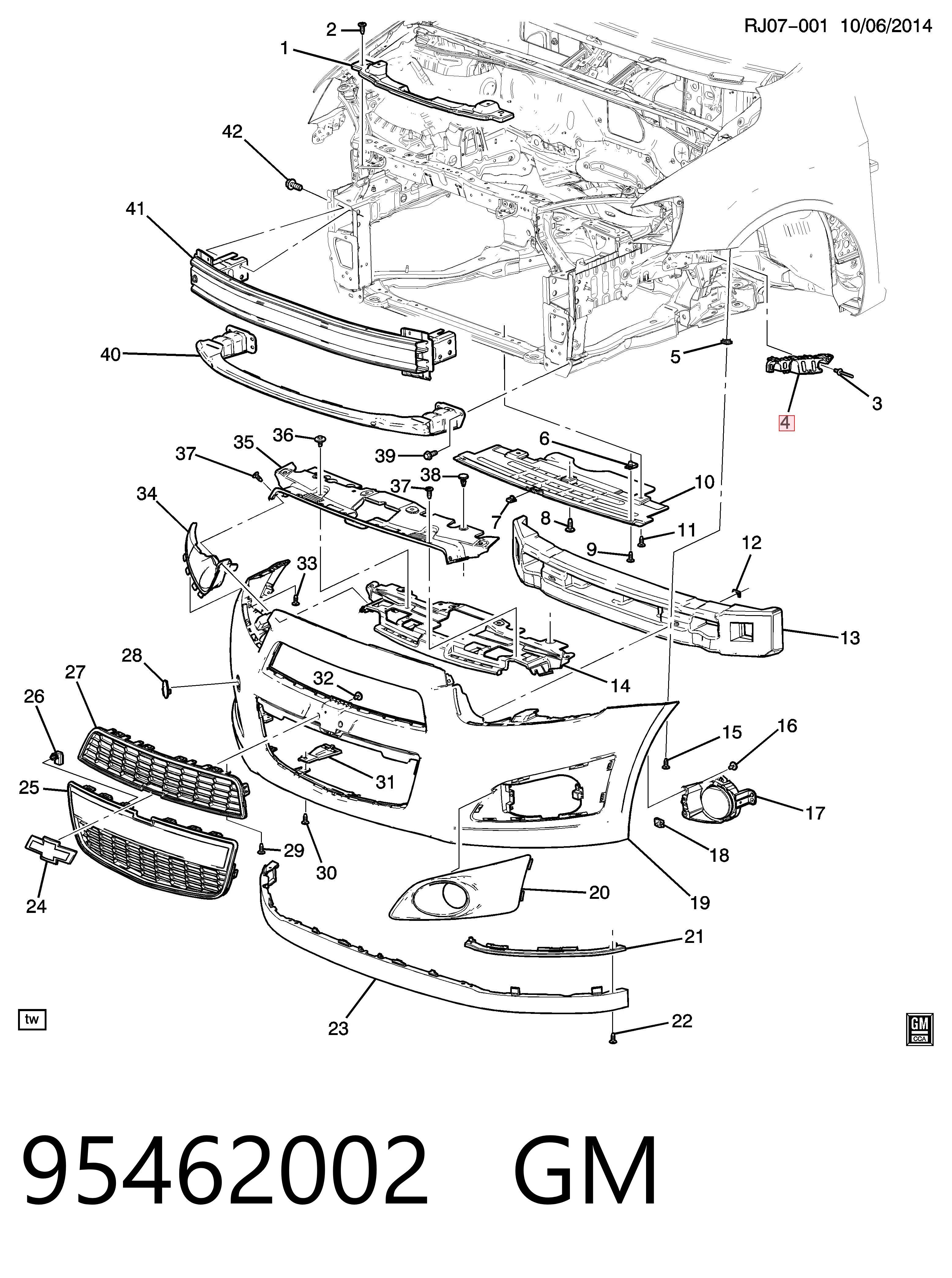 Купить 94533722 Peugeot/Citroen Крепление бампера