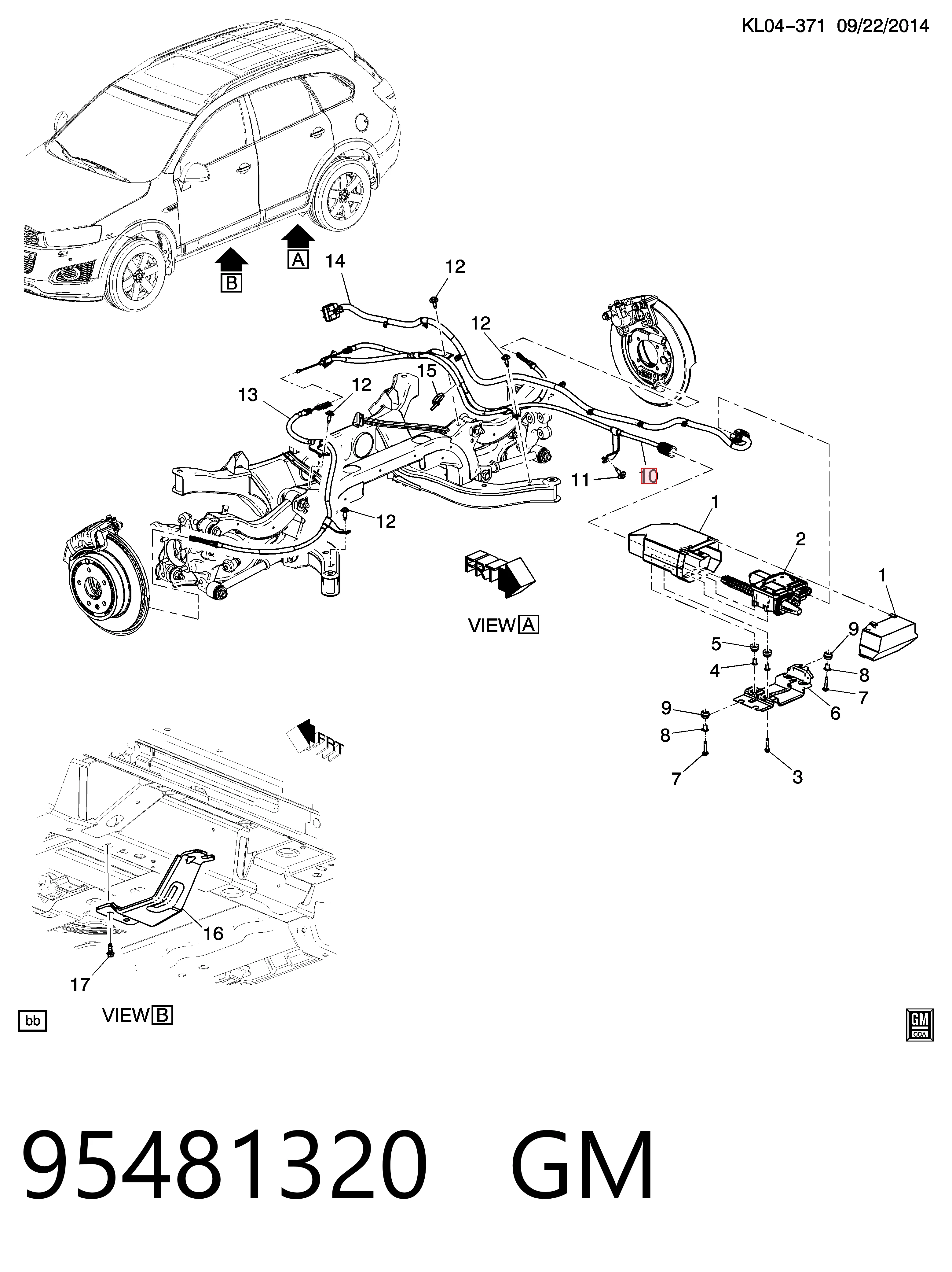 95351025 Peugeot/Citroen Трос ручного тормоза