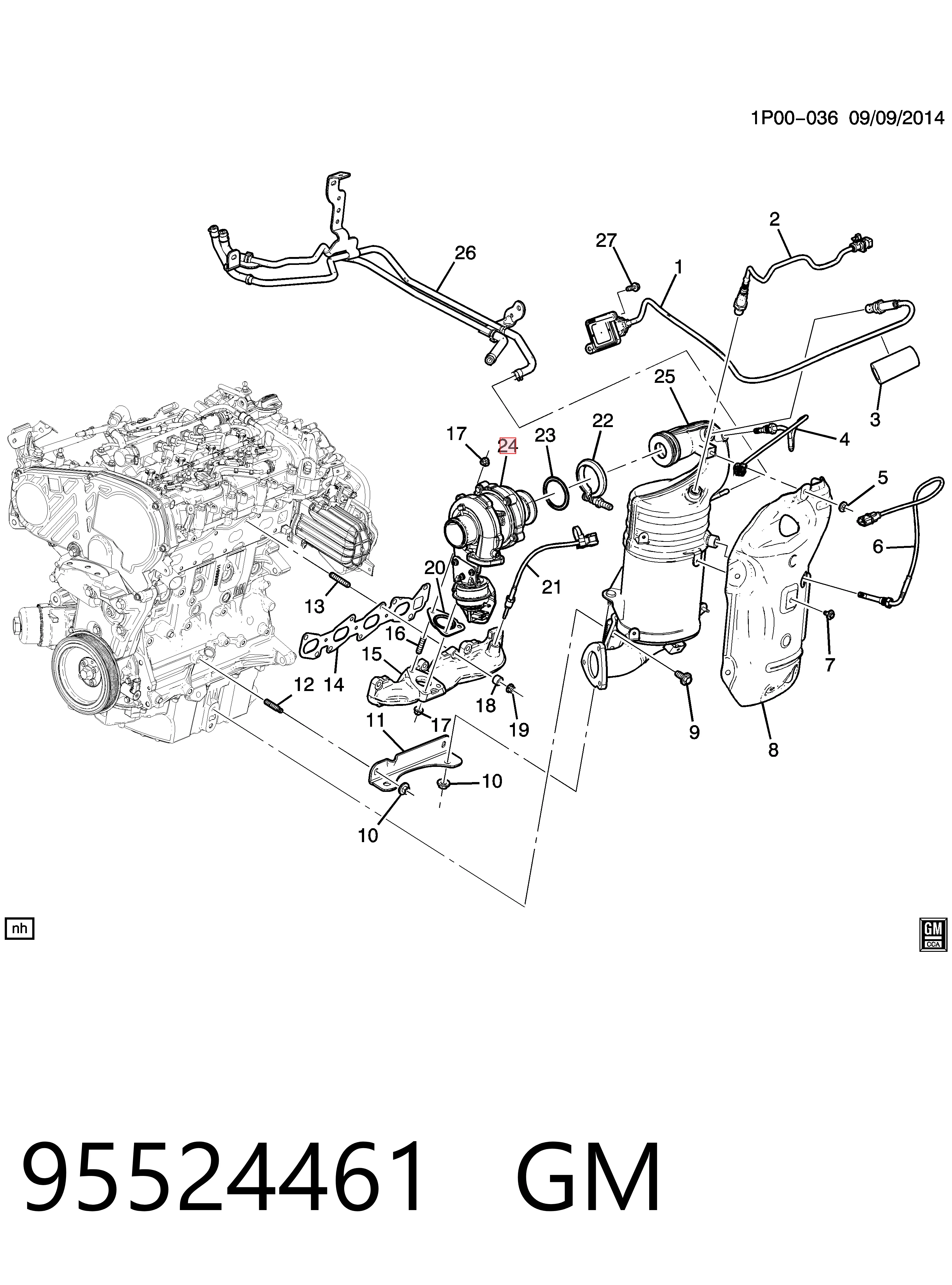 Турбокомпрессор Peugeot/Citroen 55581063