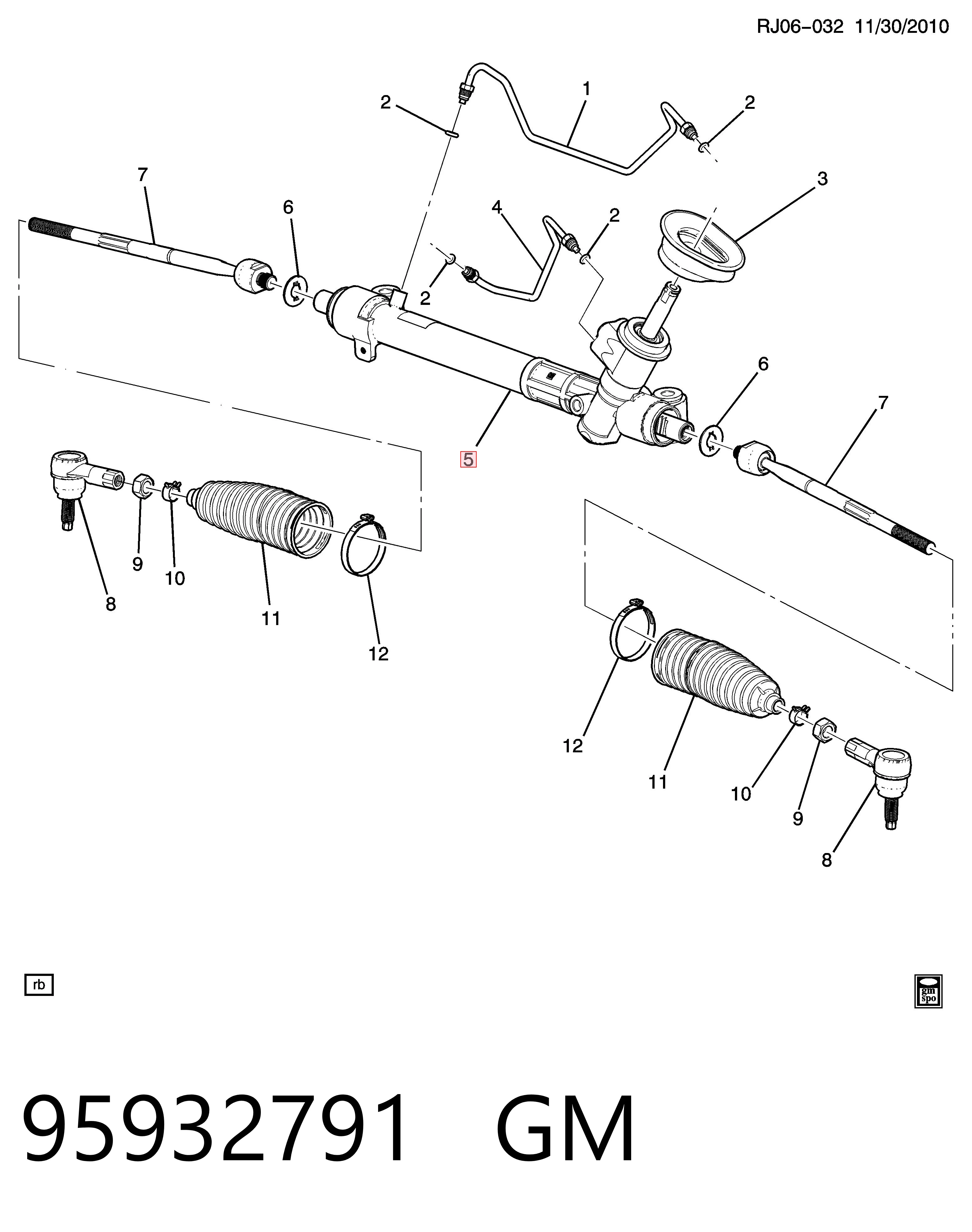Купить R2107 Motorherz Рулевая рейка