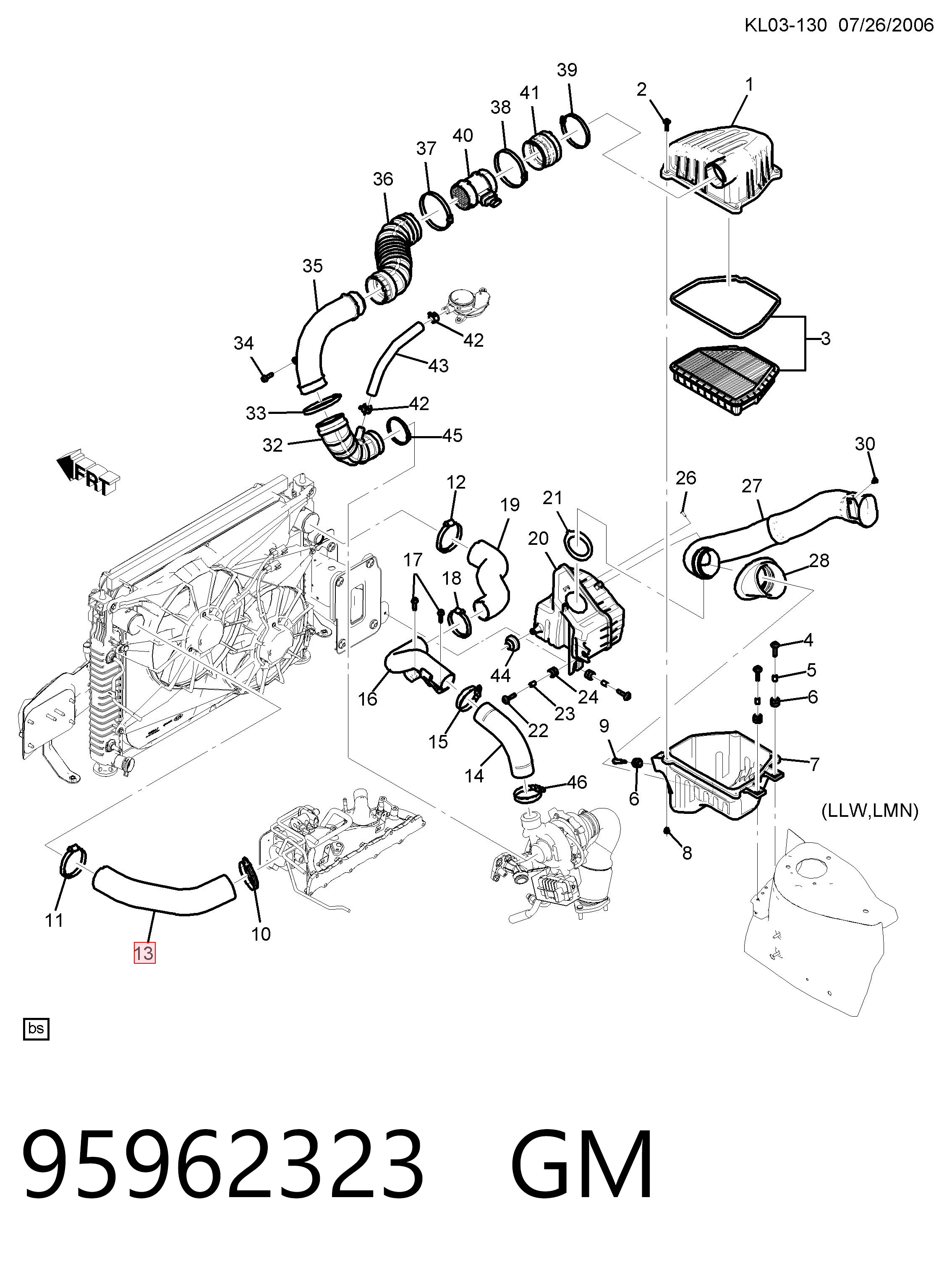 95962323 Peugeot/Citroen Патрубок интеркуллера