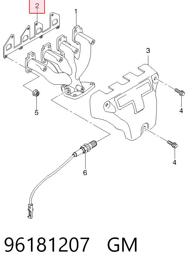Прокладка выпускного коллектора Parts-Mall P96341176