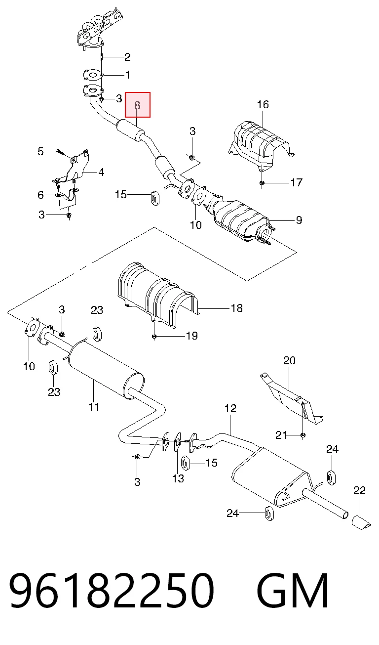 Купить R80029A Japan Cars Передняя часть глушителя