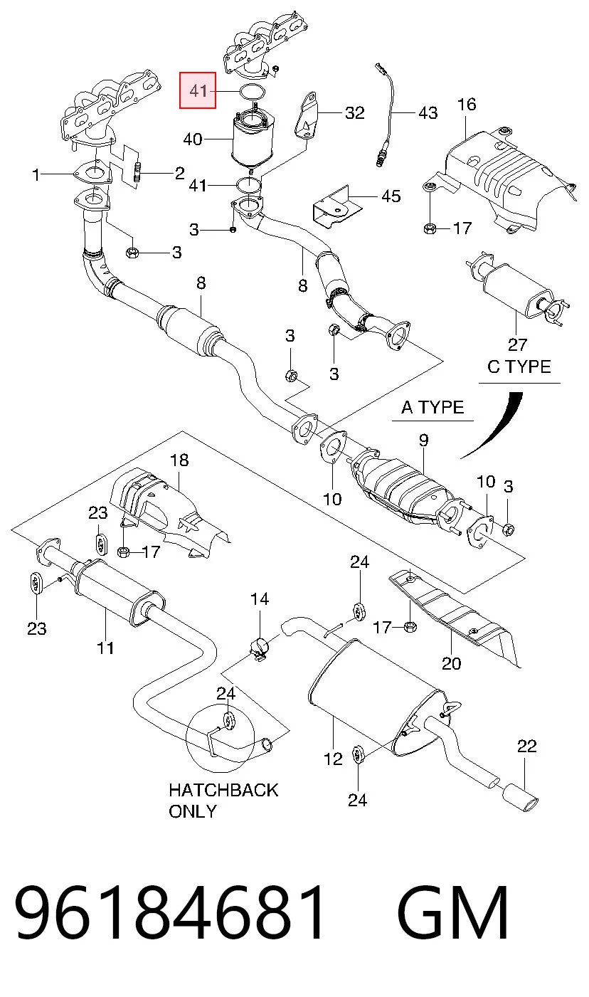 Прокладки выхлопной системы Chevrolet Aveo II седан (T250, T255) (2005 - 2011) цена, от 2.21 USD