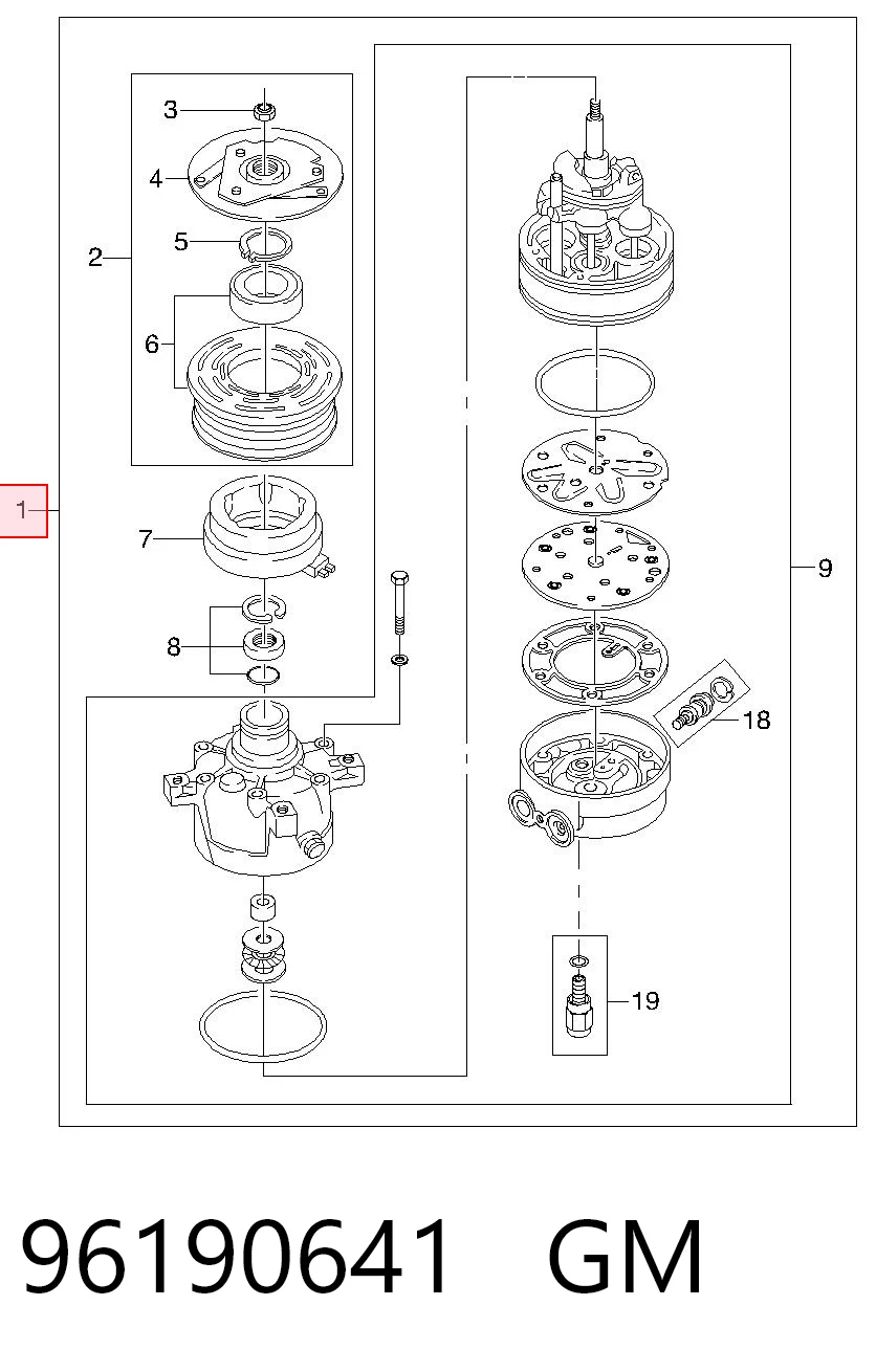 Компрессор системы кондиционирования Bosch 1986AD1069K5C цена, от 184.05 USD