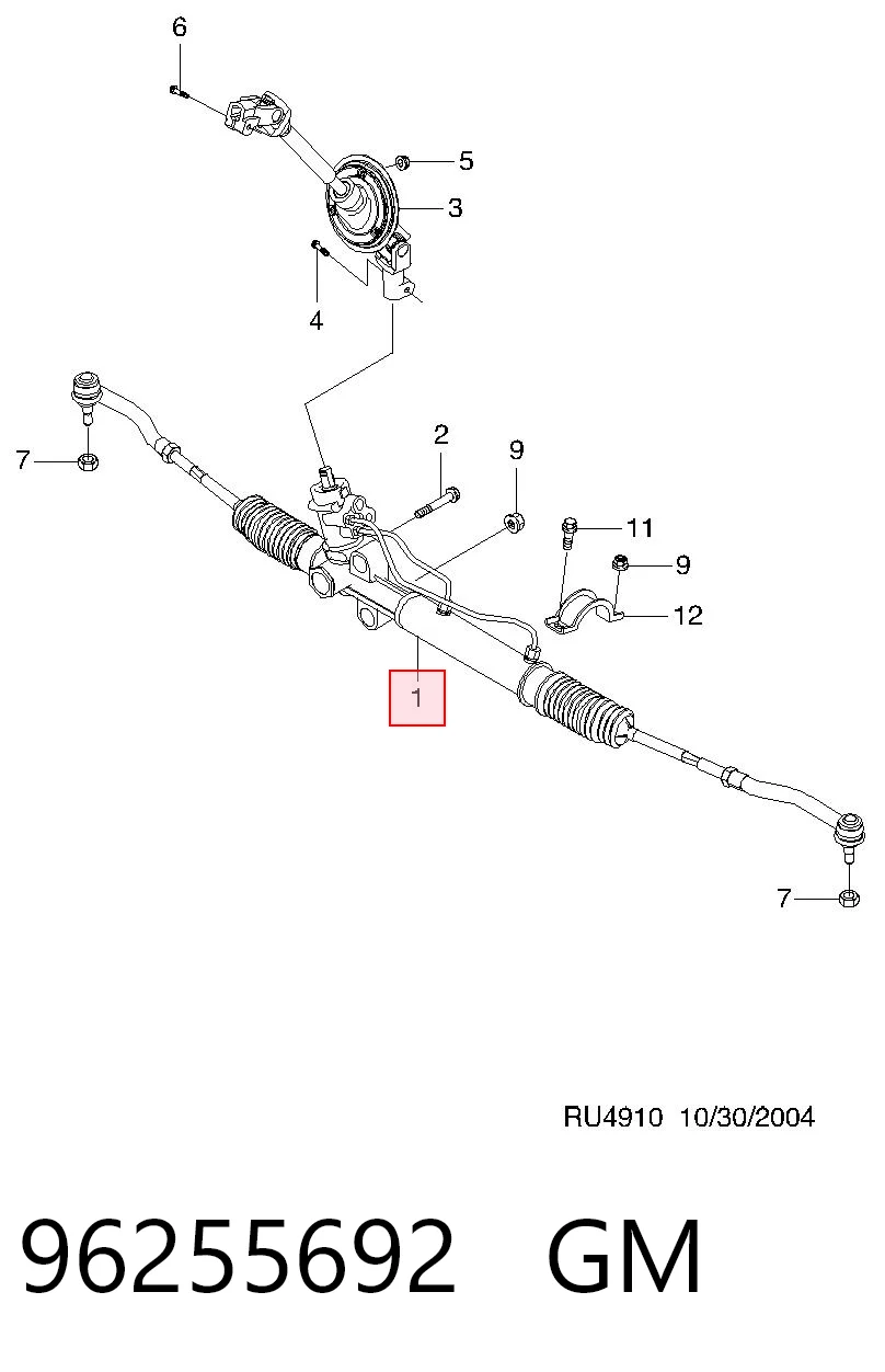 Рейка рулевая Opel 96387635