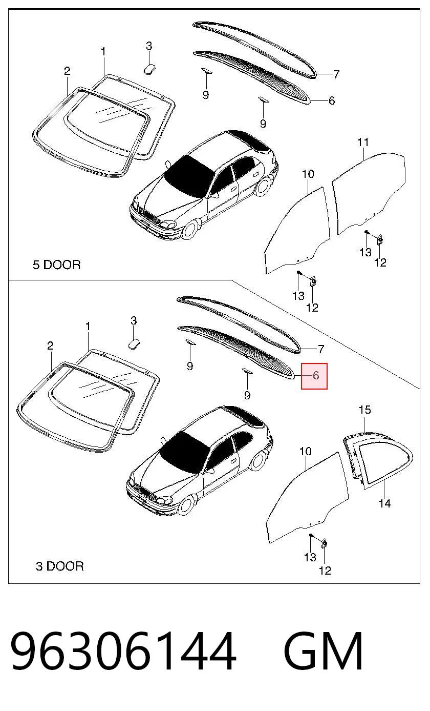 Окно двери задка ZAZ 96306141 цена, от 8.47 USD