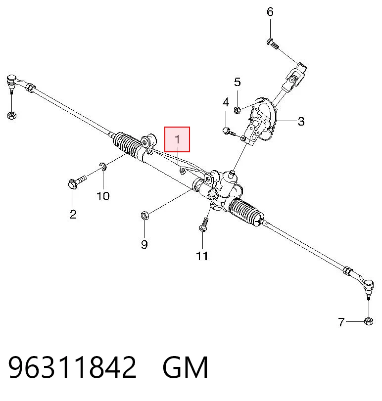 Рулевая рейка 96253917 Peugeot/Citroen