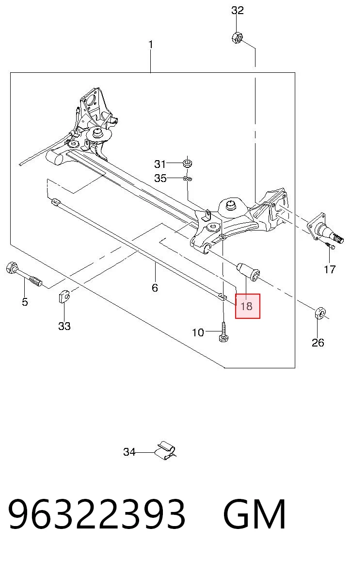 Сайлентблок подрамника задний HAN H23DW005