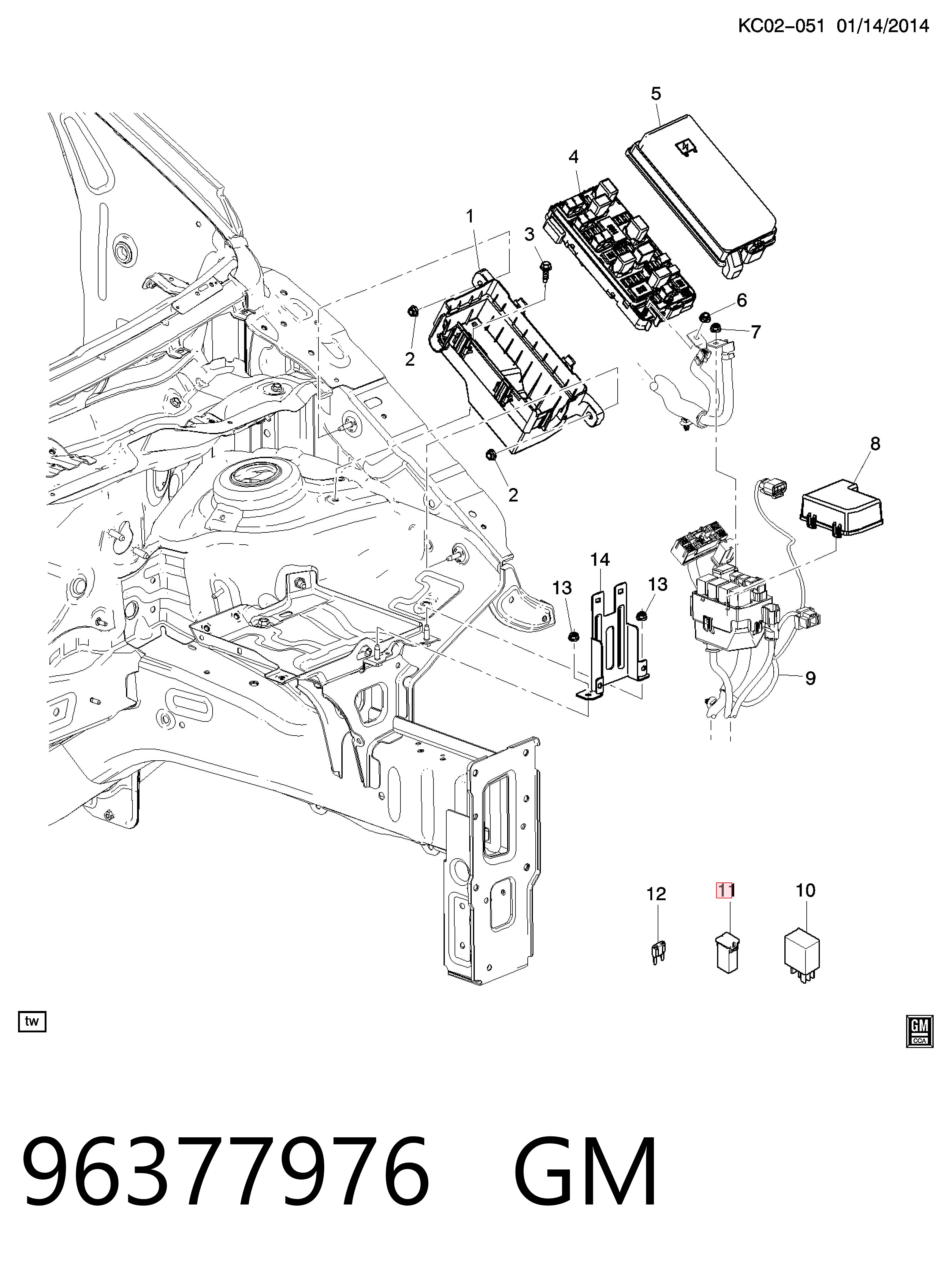 Предохранитель Opel 96377976