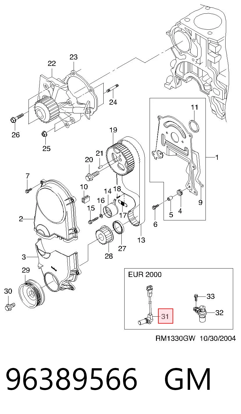 Датчик положения коленчатого вала Daewoo Matiz хэтчбек (KLYA) (1998 - 2008) цена, от 13.46 USD