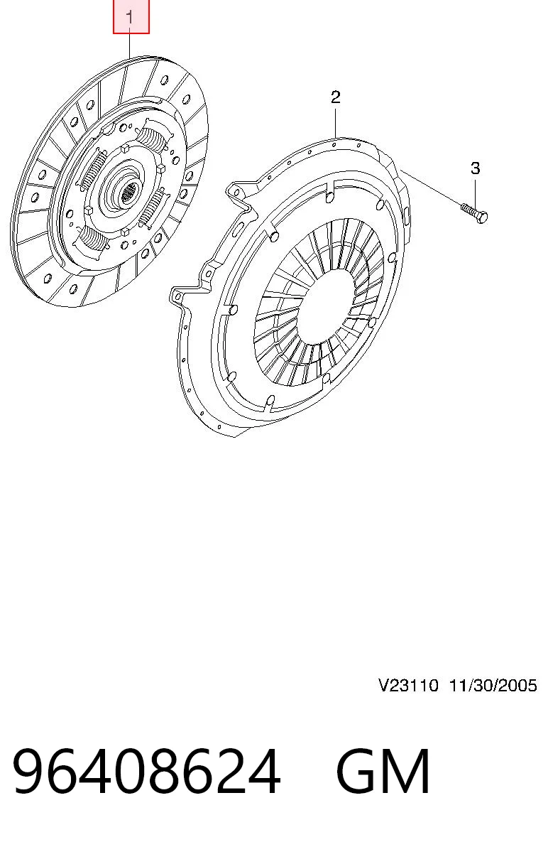 Диск сцепления Opel 96408624 цена, от 54.57 USD